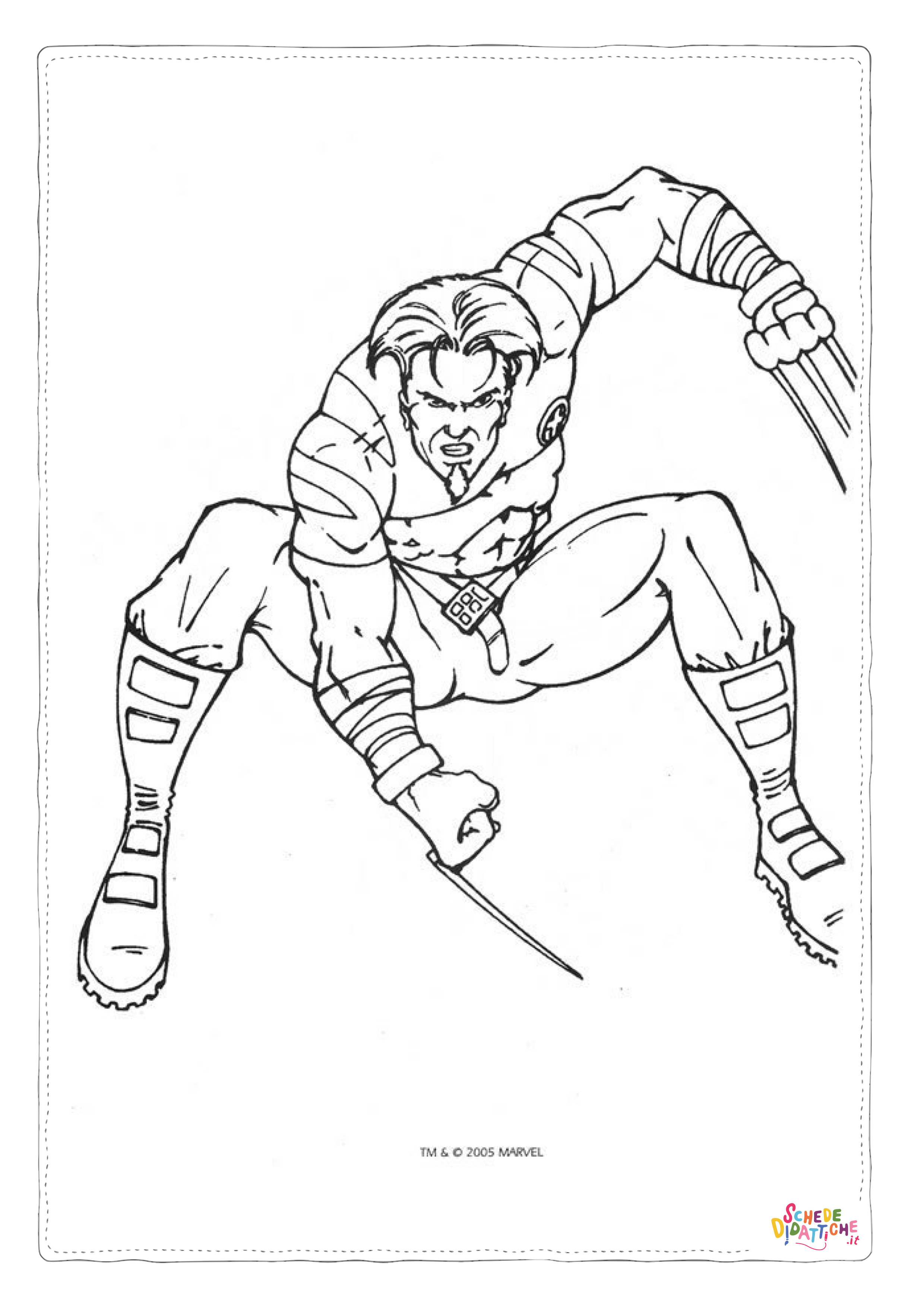 Disegno "Disegno di Wolverine da stampare e colorare 15" Disegno di Wolverine da stampare e colorare 15