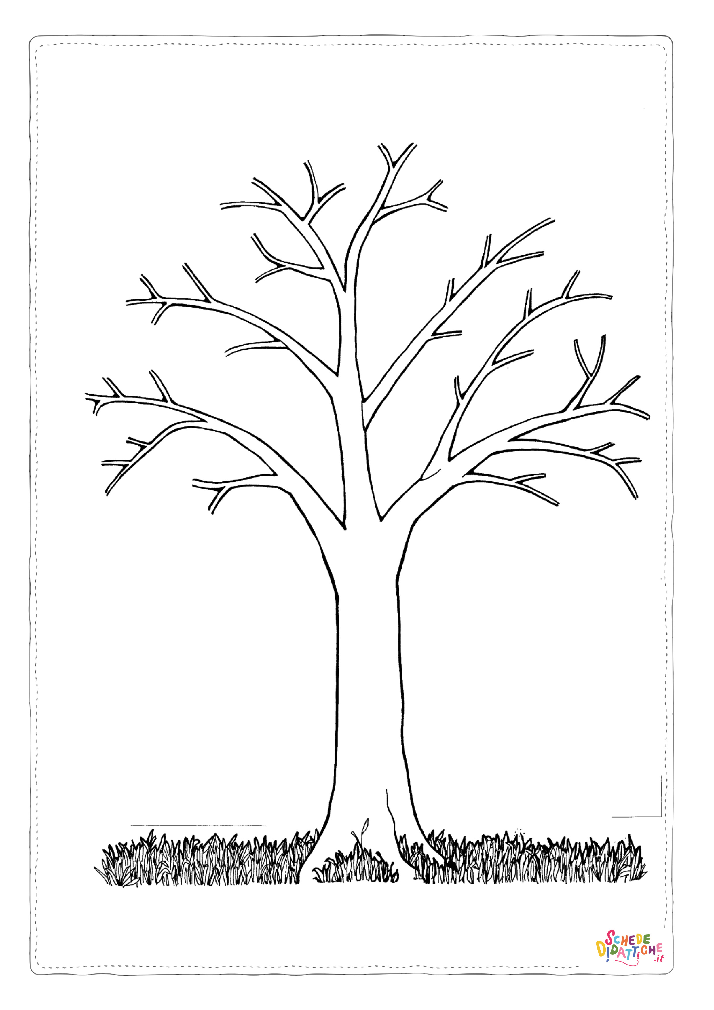Disegno di albero da stampare e colorare 36