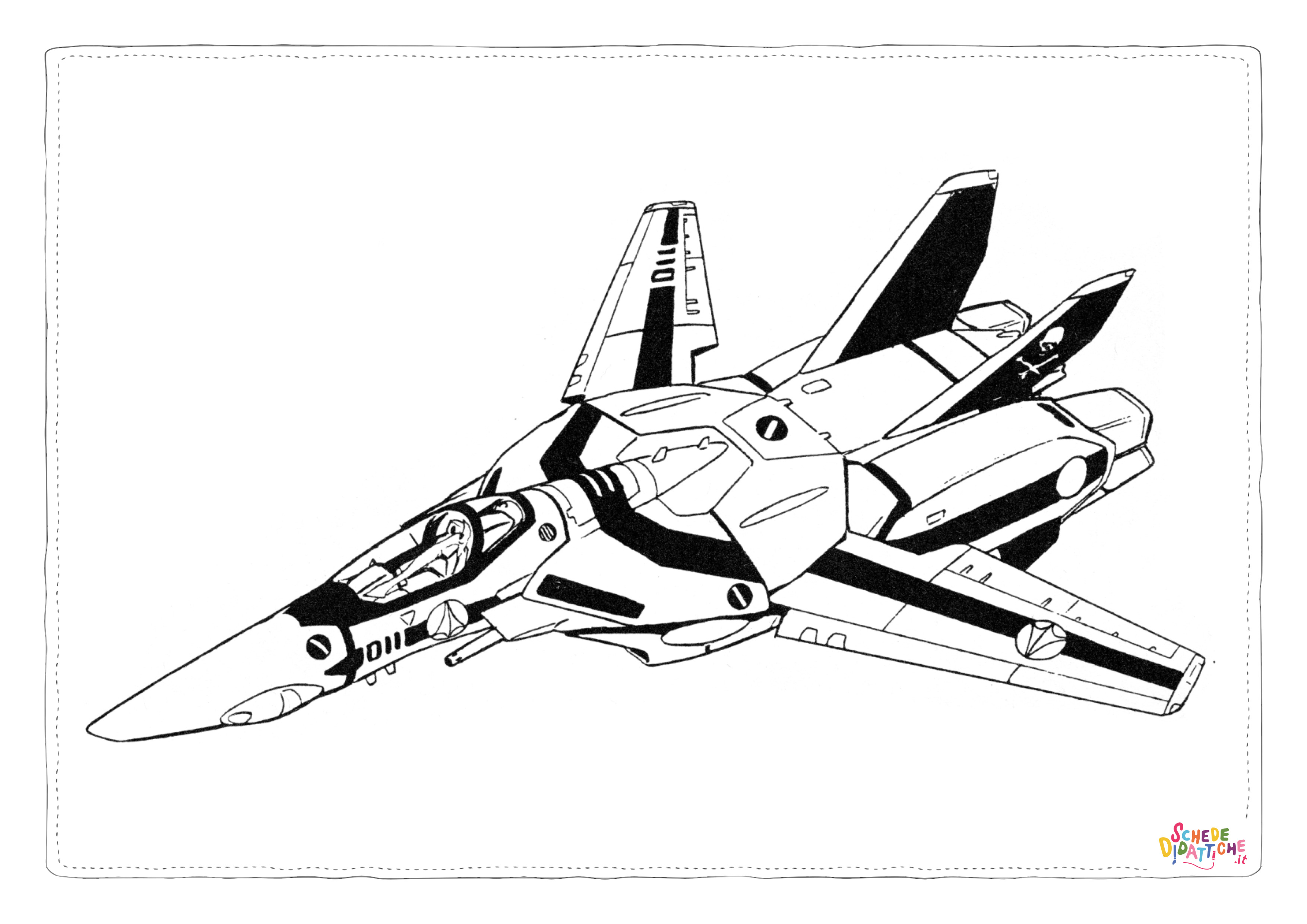 Disegno "Disegno di aereo militare da stampare e colorare 83" Disegno di aereo militare da stampare e colorare 83