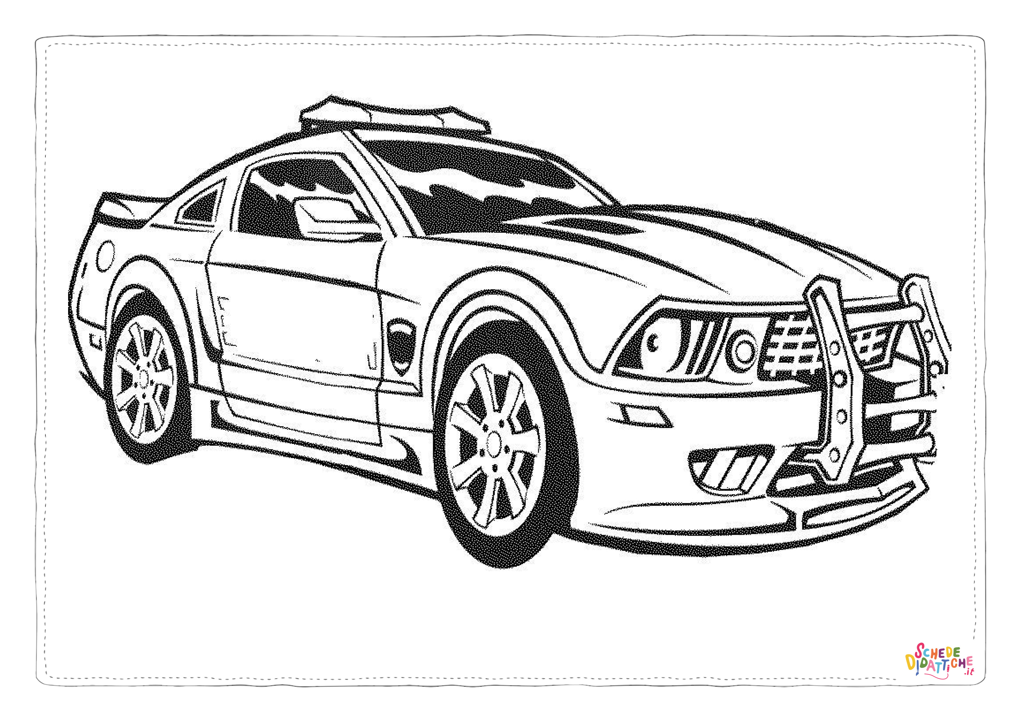 Disegno "Disegno di auto della polizia da stampare e colorare 23" Disegno di auto della polizia da stampare e colorare 23