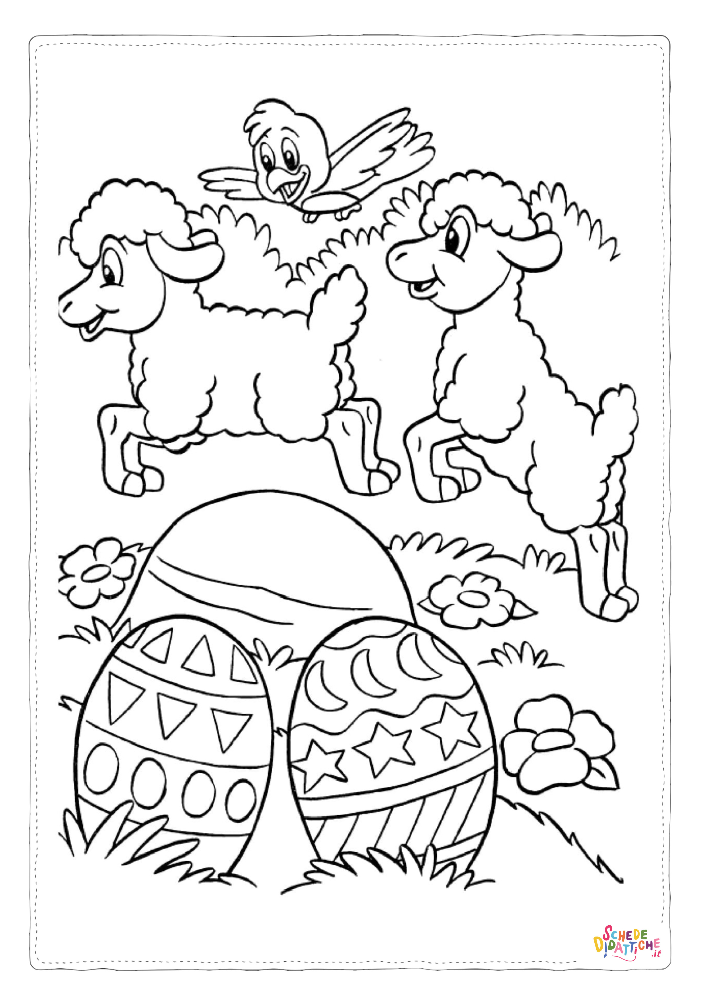 Disegno "Disegno di uovo di Pasqua da stampare e colorare 116" Disegno di uovo di Pasqua da stampare e colorare 116