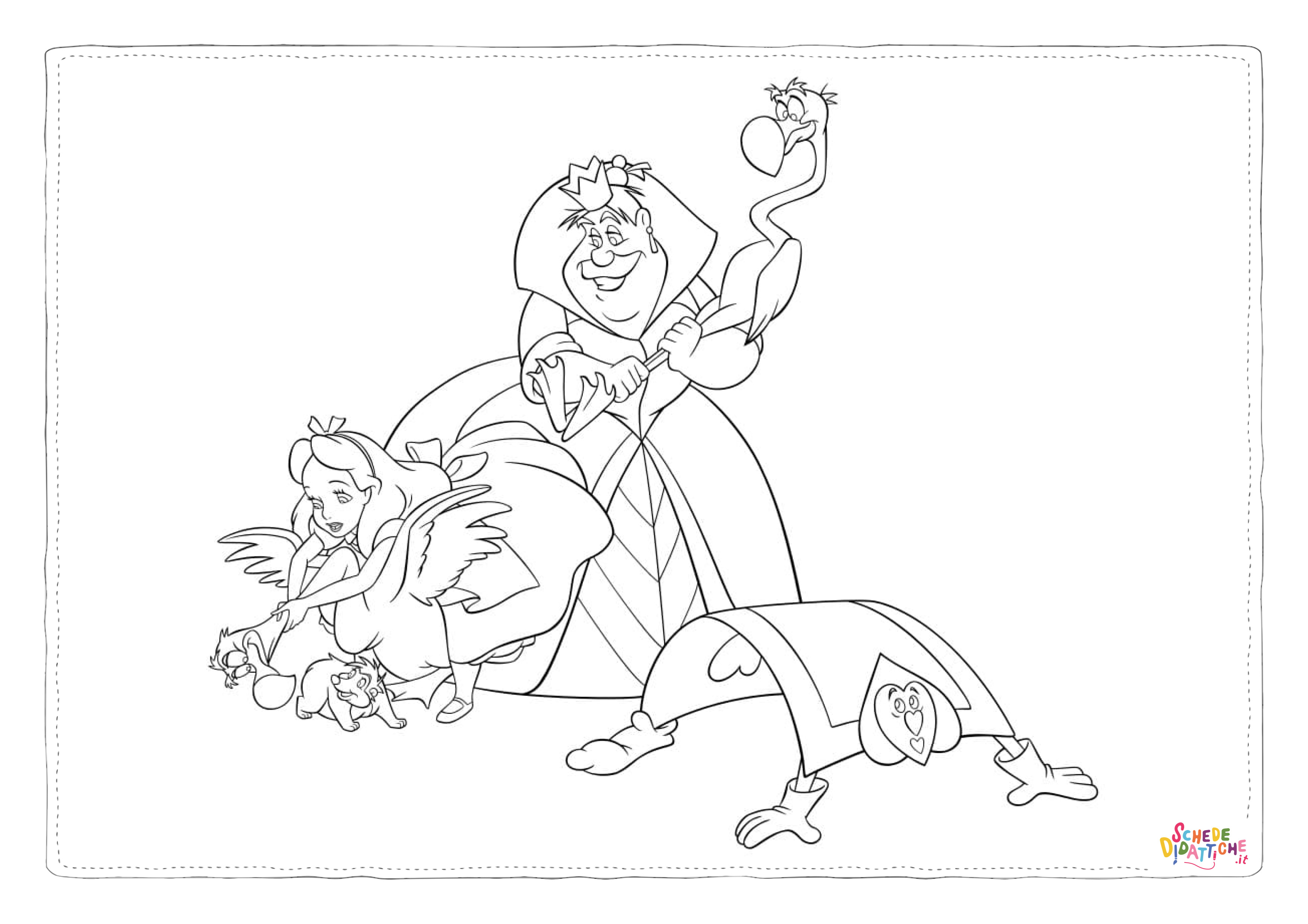 Disegno "Disegno di Alice nel paese delle meraviglie da stampare e colorare 75" Disegno di Alice nel paese delle meraviglie da stampare e colorare 75