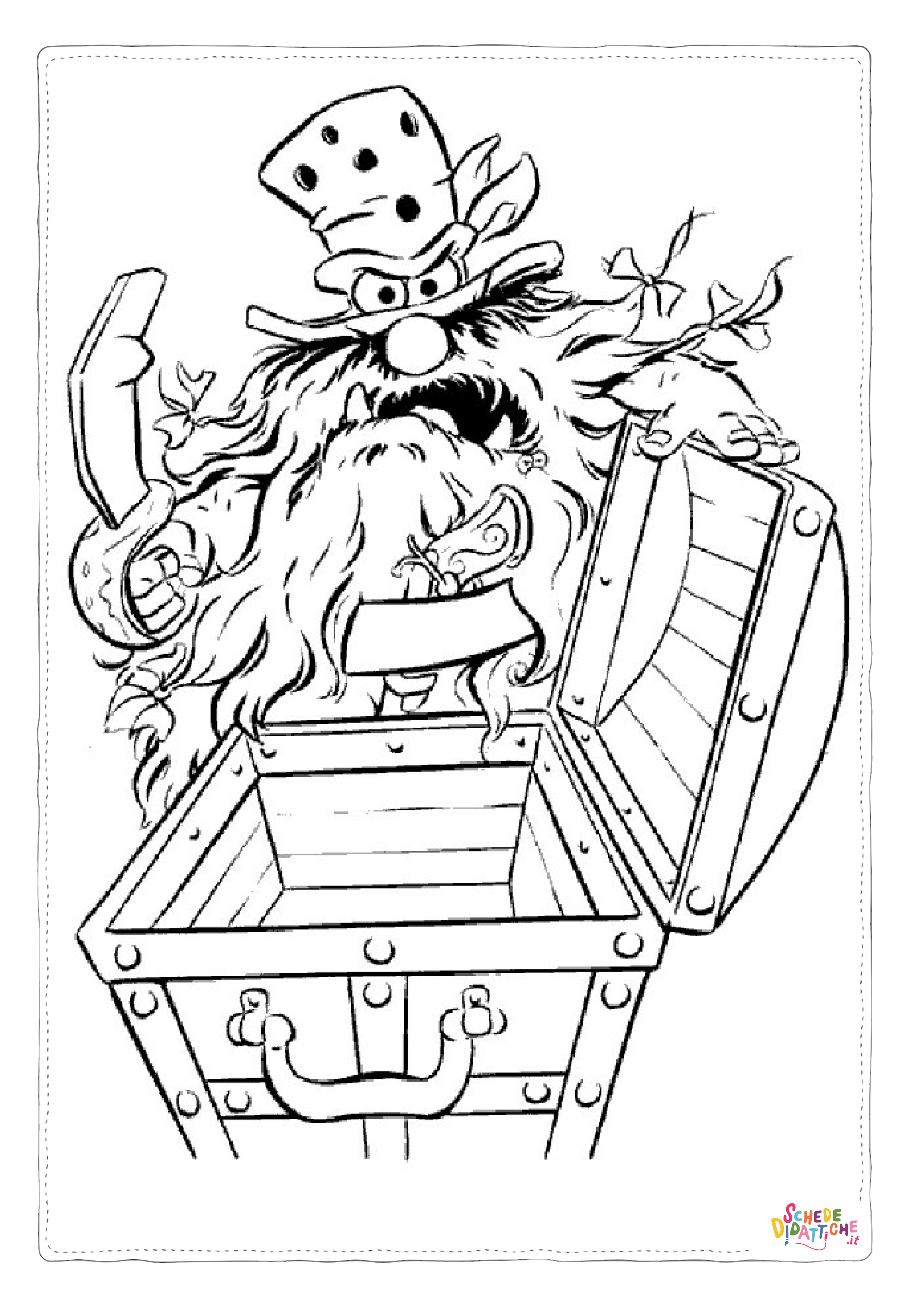 Disegno di pirata da stampare e colorare 2