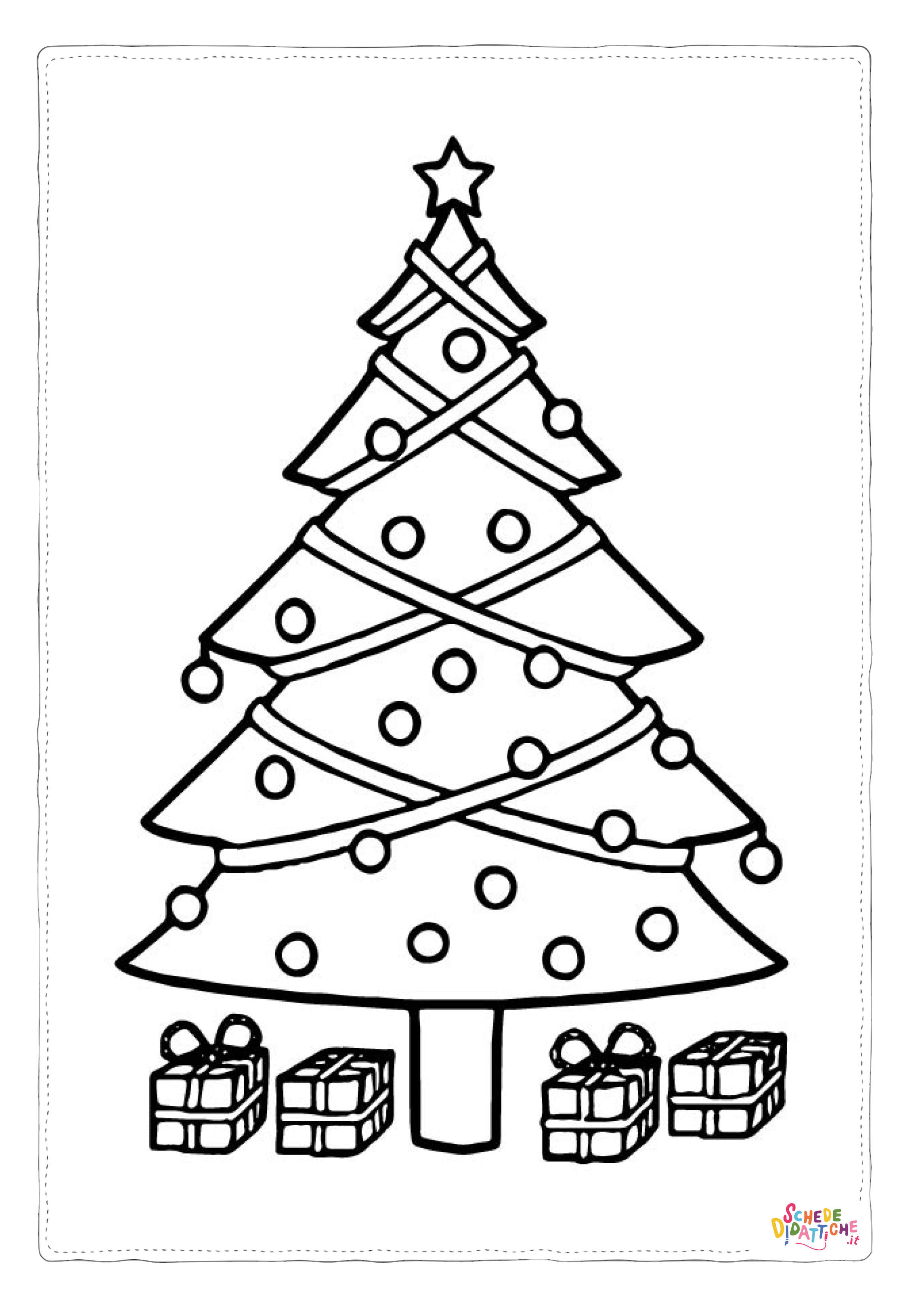 Disegno "Disegno di albero di Natale da stampare e colorare 83" Disegno di albero di Natale da stampare e colorare 83