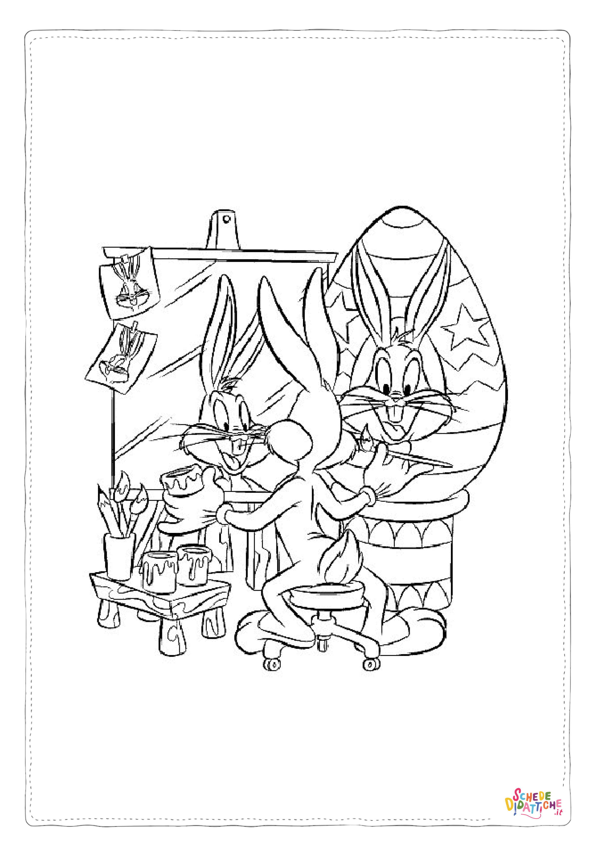 Disegno "Disegno di Bugs Bunny da stampare e colorare 48" Disegno di Bugs Bunny da stampare e colorare 48