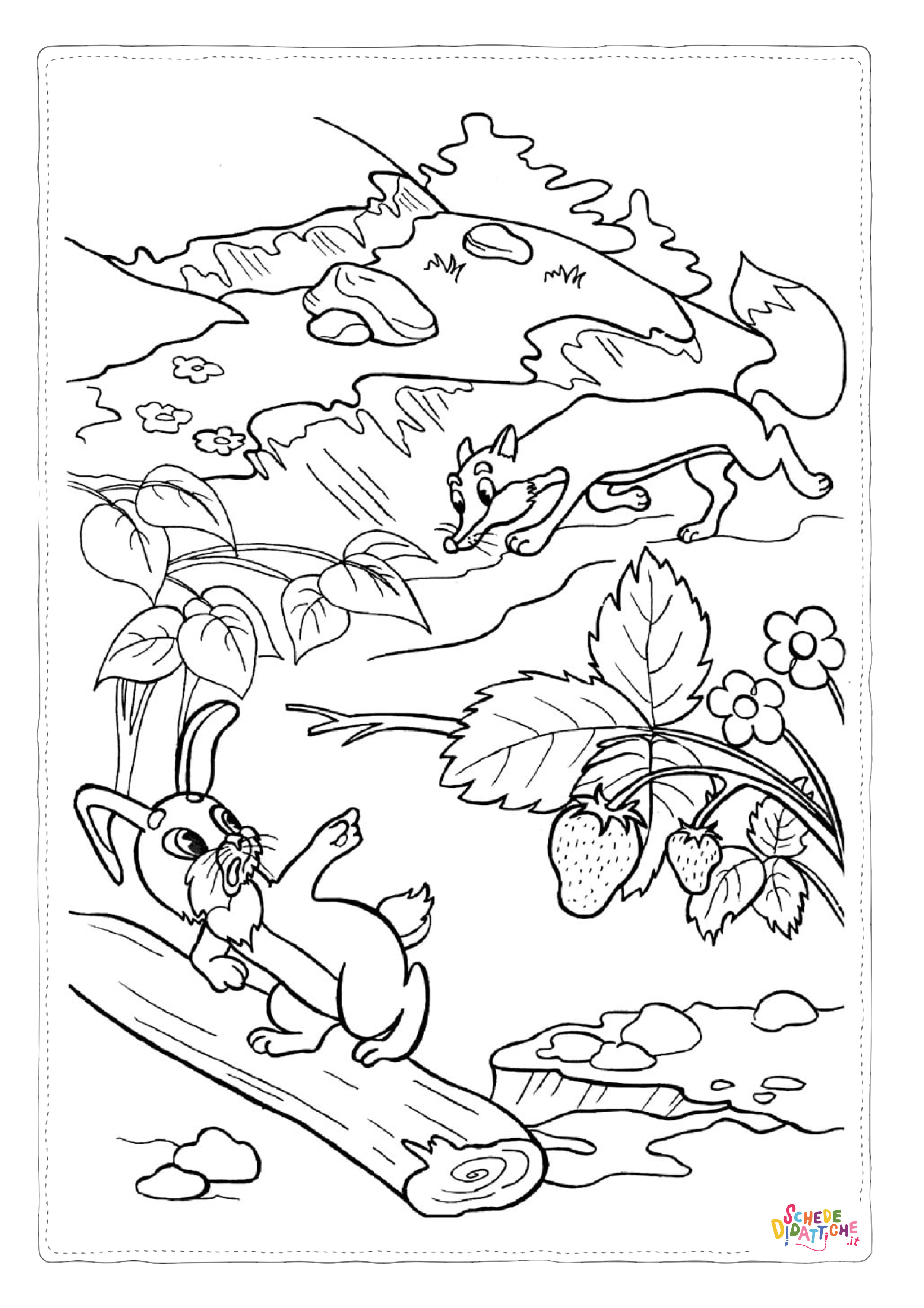 Disegno "Disegno di volpe da stampare e colorare 61" Disegno di volpe da stampare e colorare 61