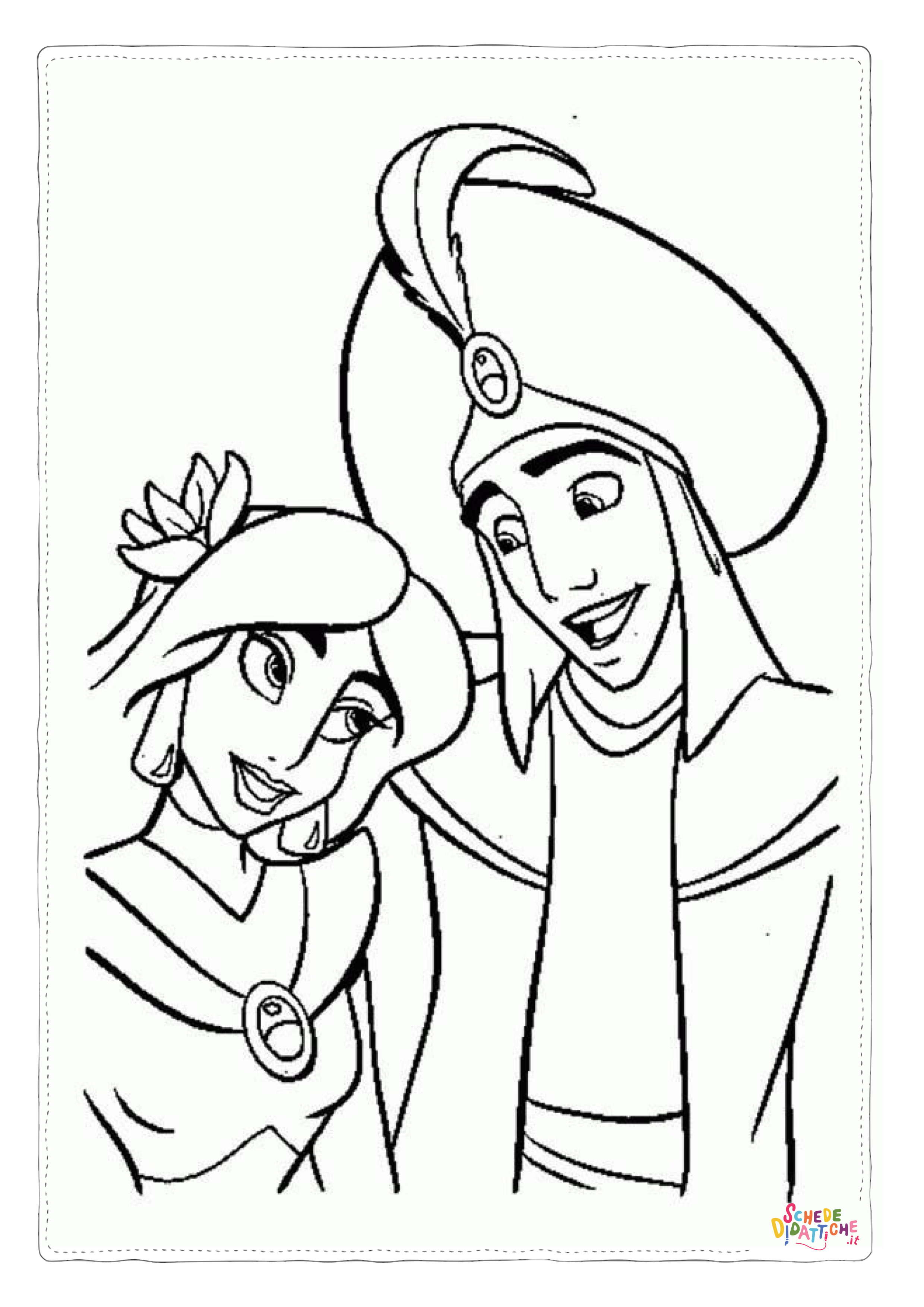 Disegno di Aladdin da stampare e colorare 110