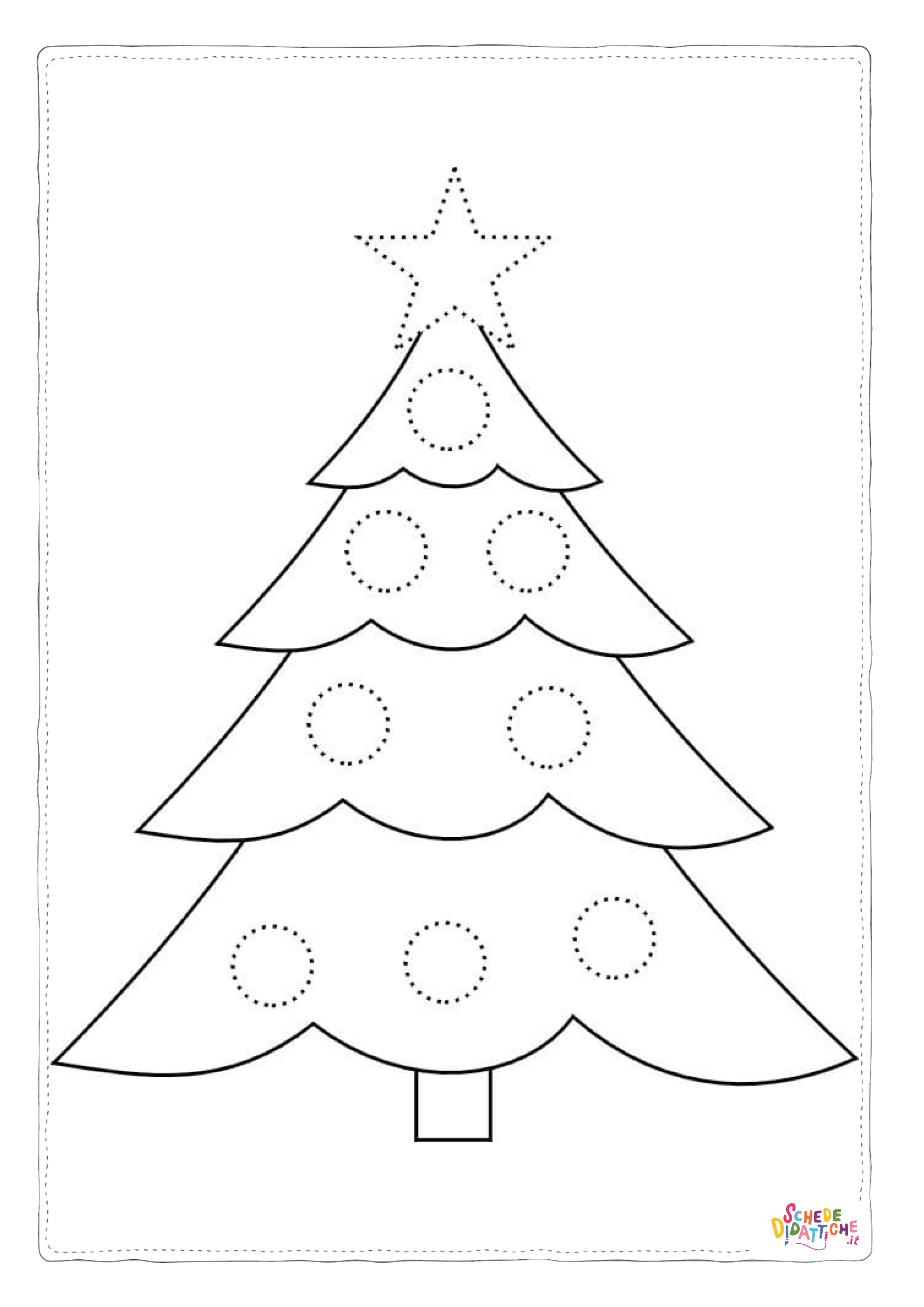 Disegno "Disegno di albero di Natale da stampare e colorare 146" Disegno di albero di Natale da stampare e colorare 146