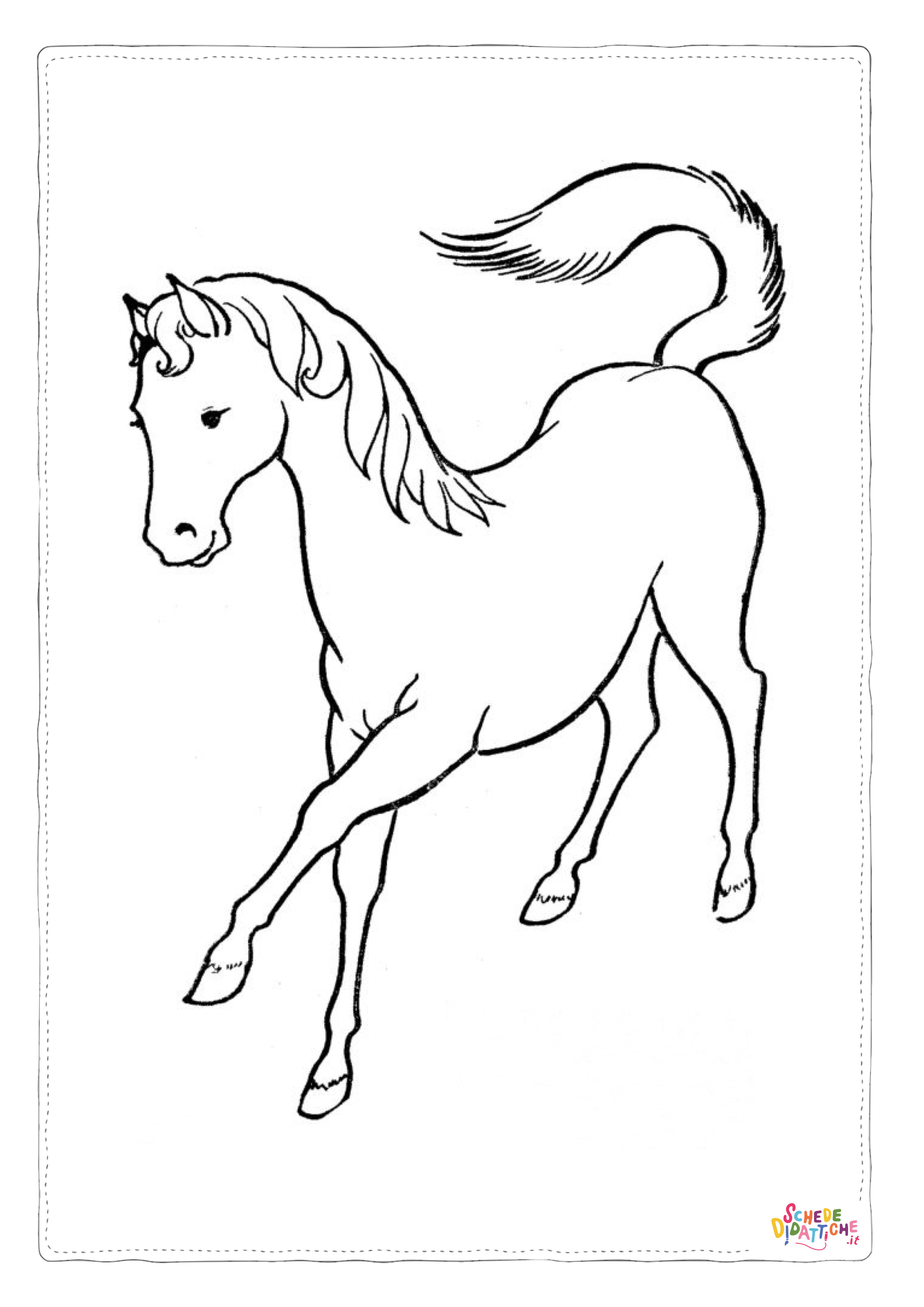 Disegno "Disegno di cavallo da stampare e colorare 191" Disegno di cavallo da stampare e colorare 191
