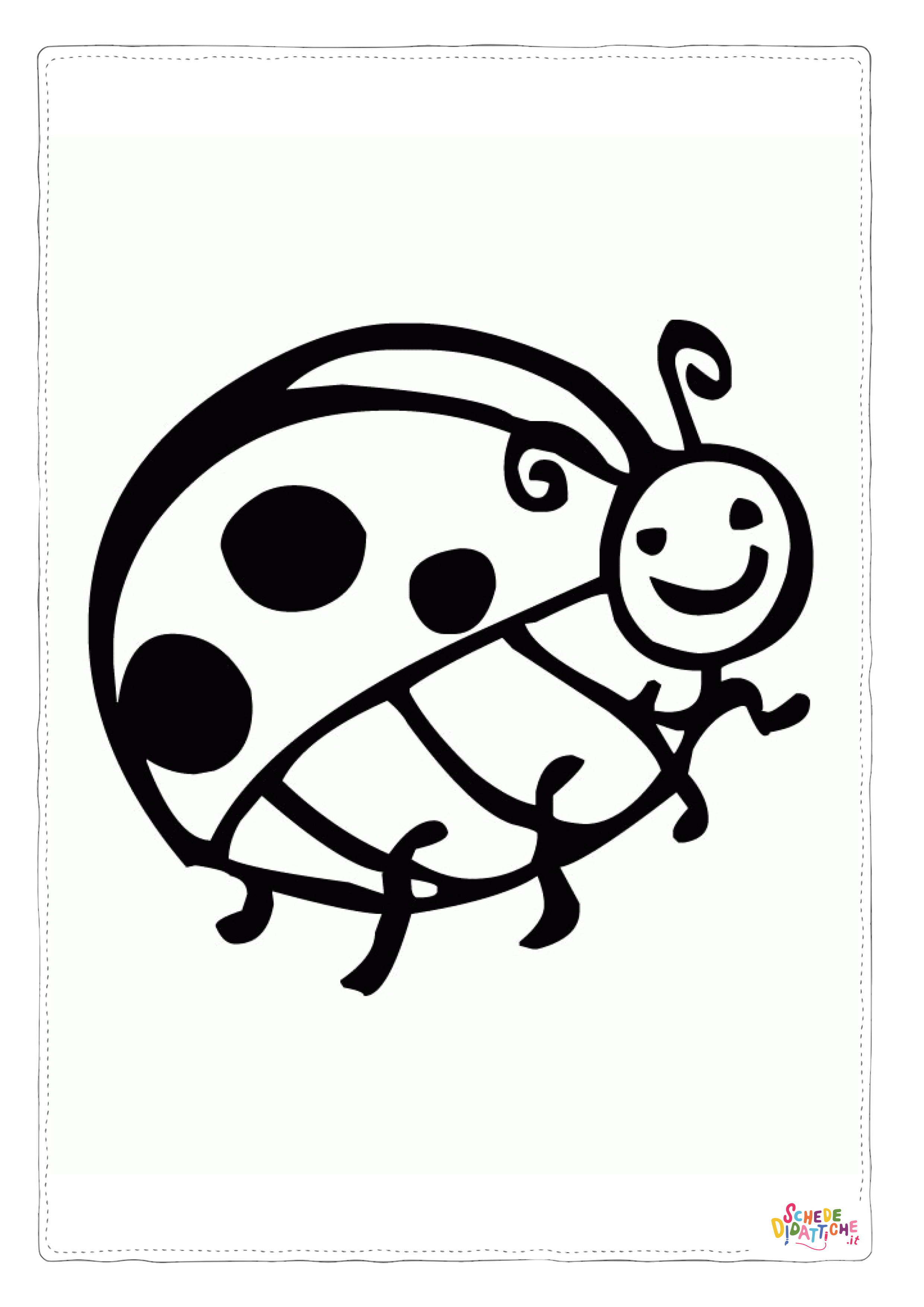 Disegno di coccinella da stampare e colorare 9