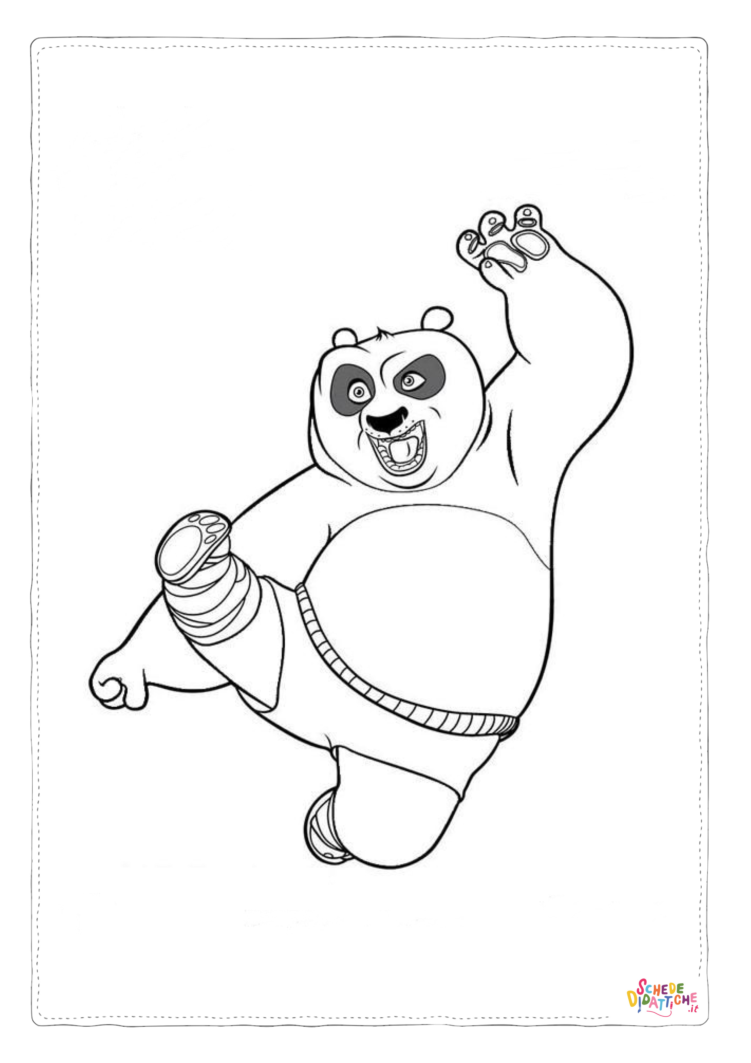 Disegno di Kung Fu Panda da stampare e colorare 35
