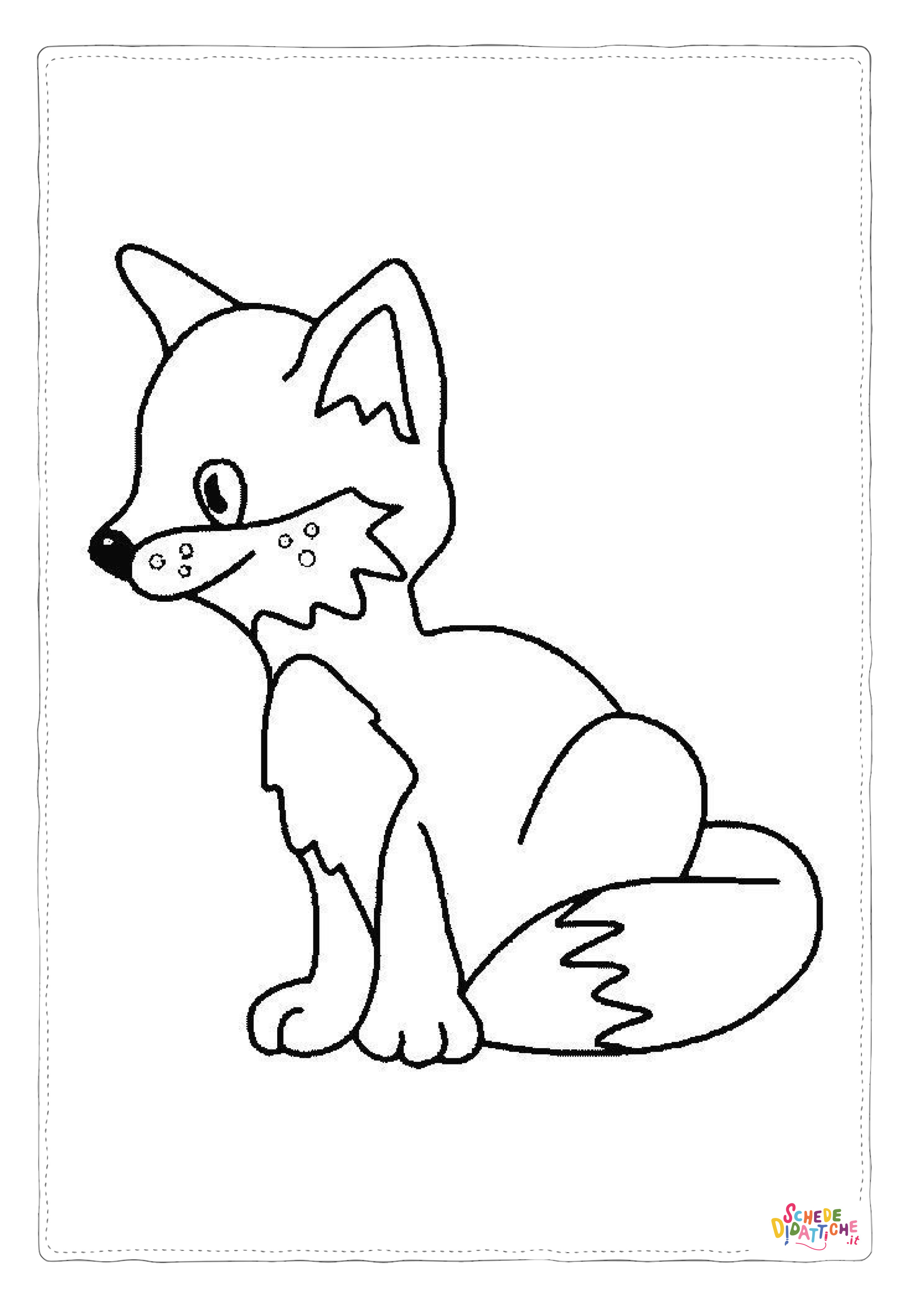 Disegno "Disegno di volpe da stampare e colorare 126" Disegno di volpe da stampare e colorare 126