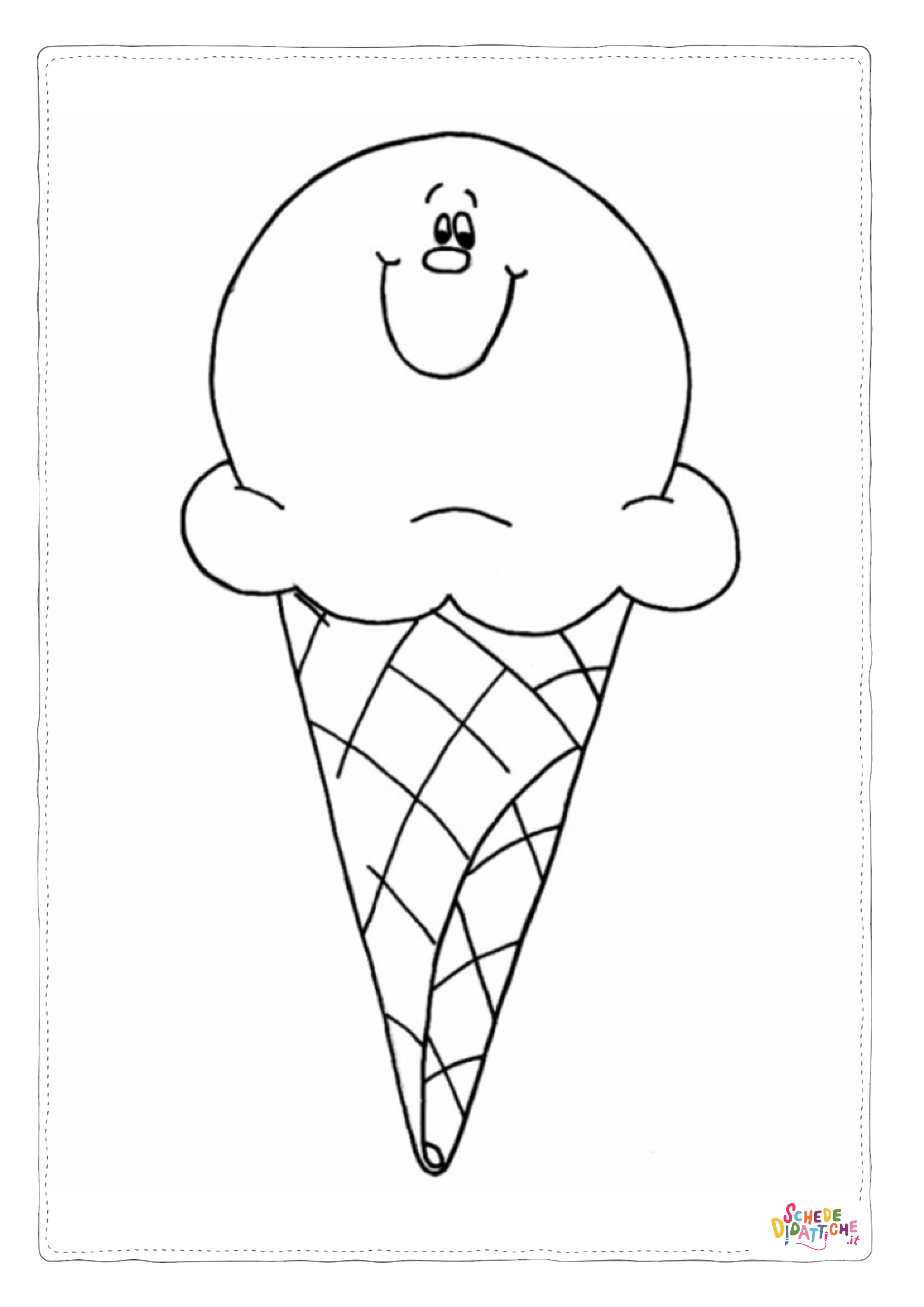 Disegno di gelato da stampare e colorare 7