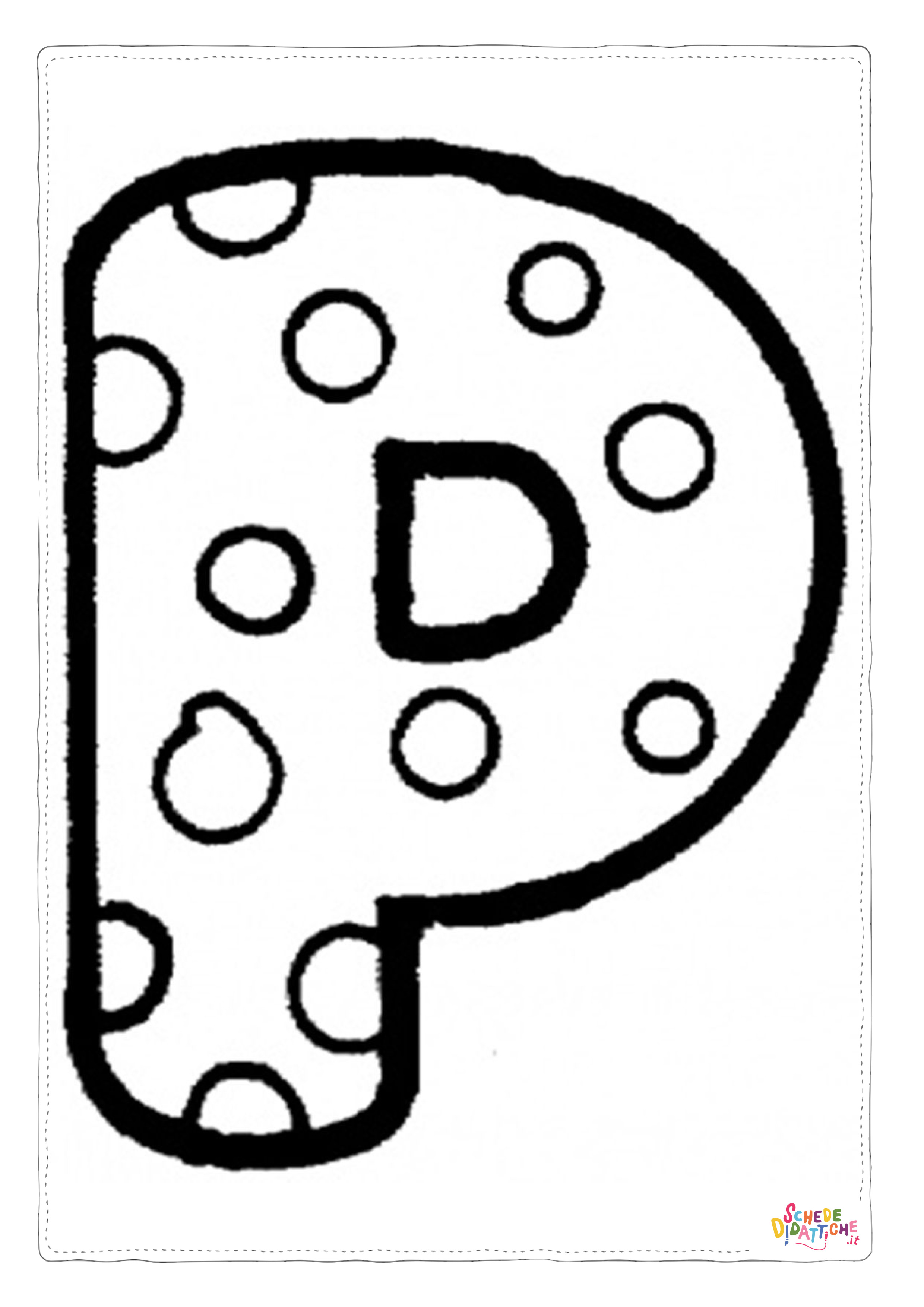 Disegno "Disegno di lettera dell'alfabeto da stampare e colorare 298" Disegno di lettera dell'alfabeto da stampare e colorare 298