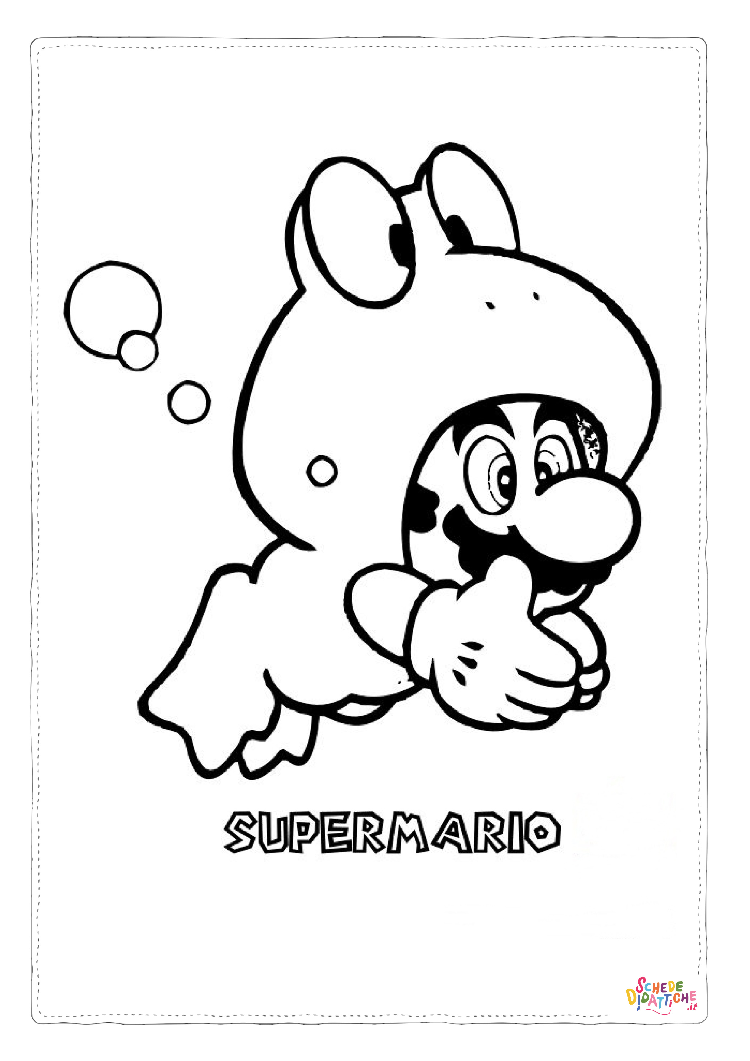 Disegno "Disegno di Super Mario da stampare e colorare 13" Disegno di Super Mario da stampare e colorare 13