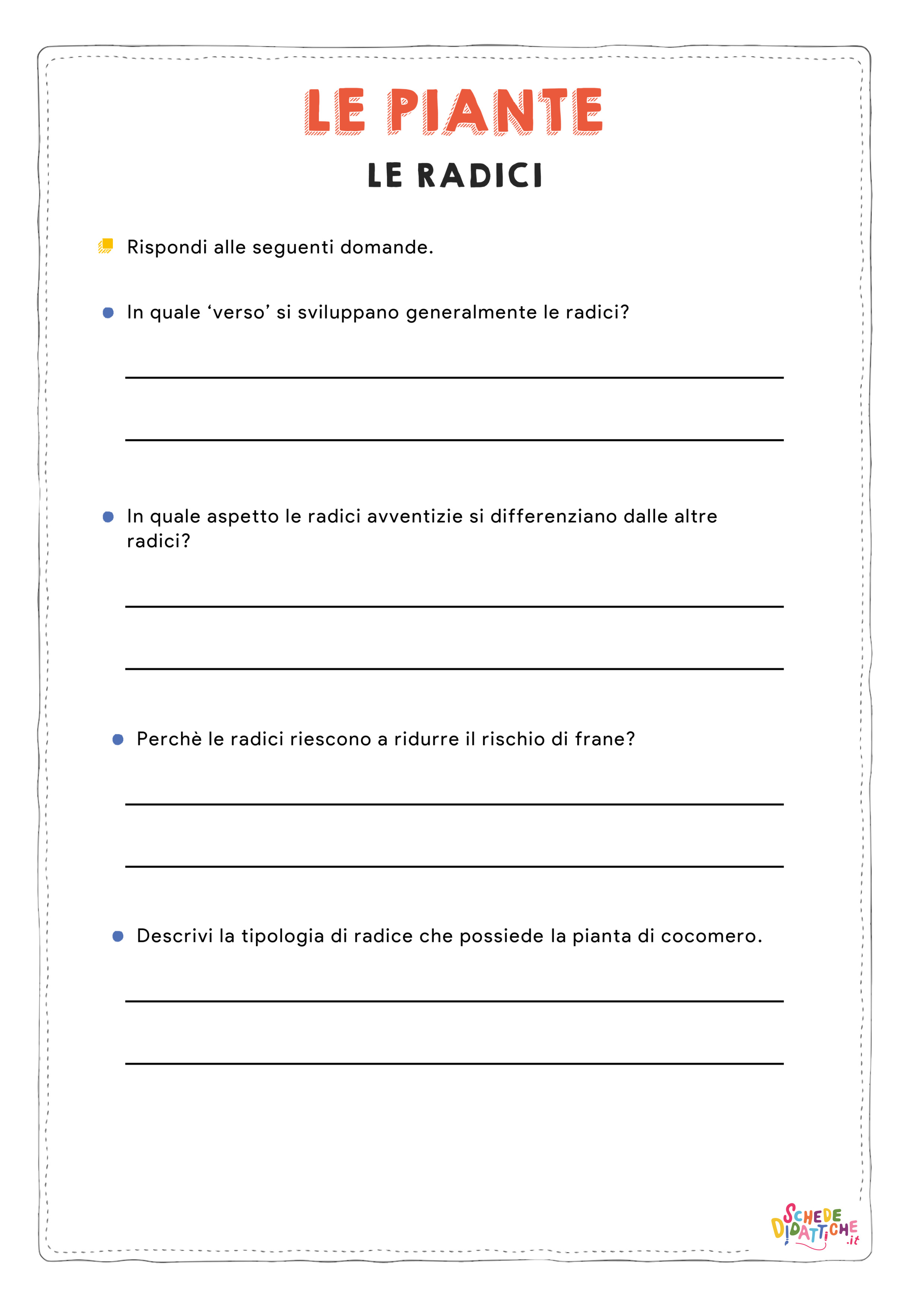 Disegno "Le radici - risposta aperta 3" Le radici - risposta aperta 3
