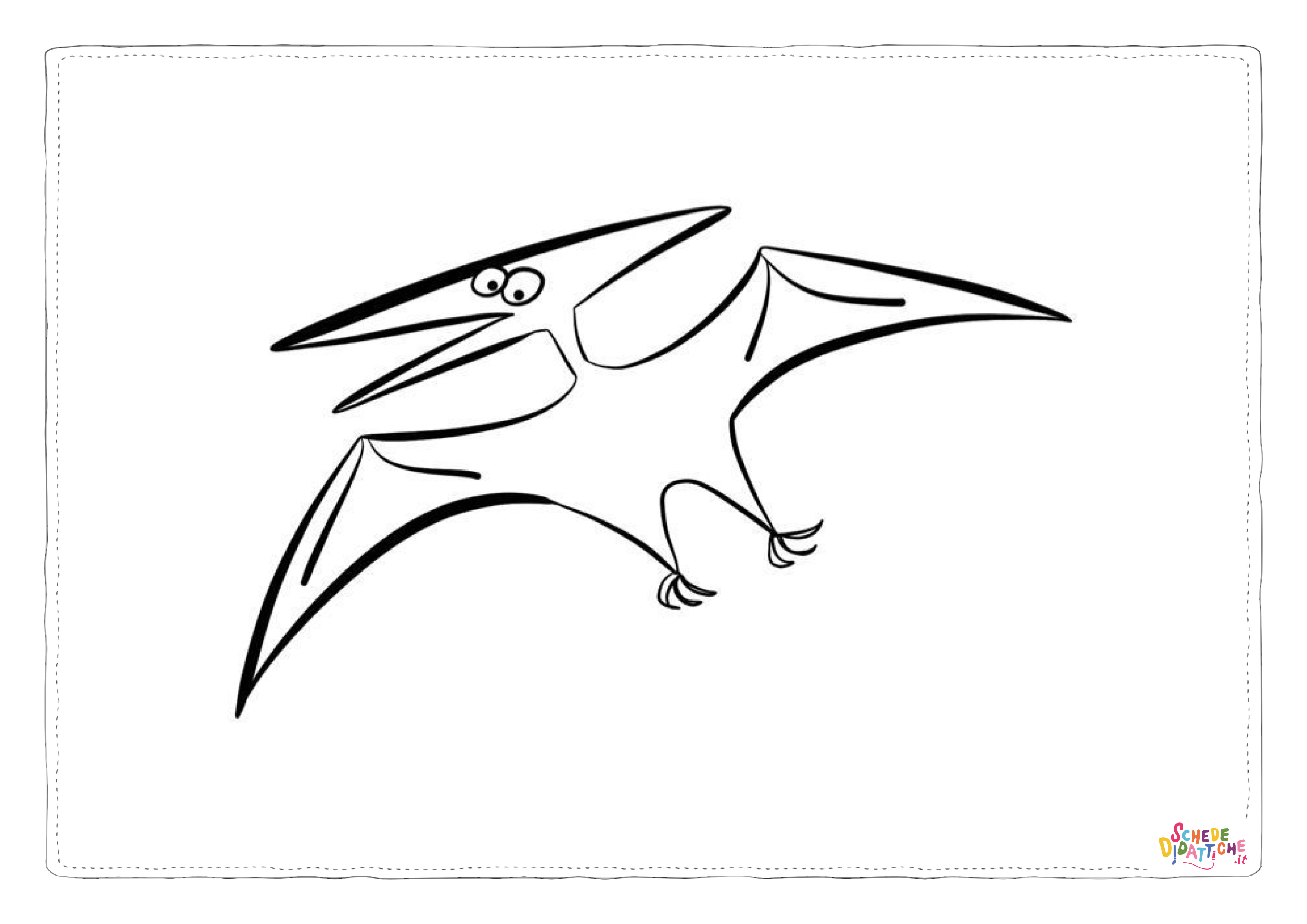 Disegno "Disegno di Pterodattilo da stampare e colorare 18" Disegno di Pterodattilo da stampare e colorare 18
