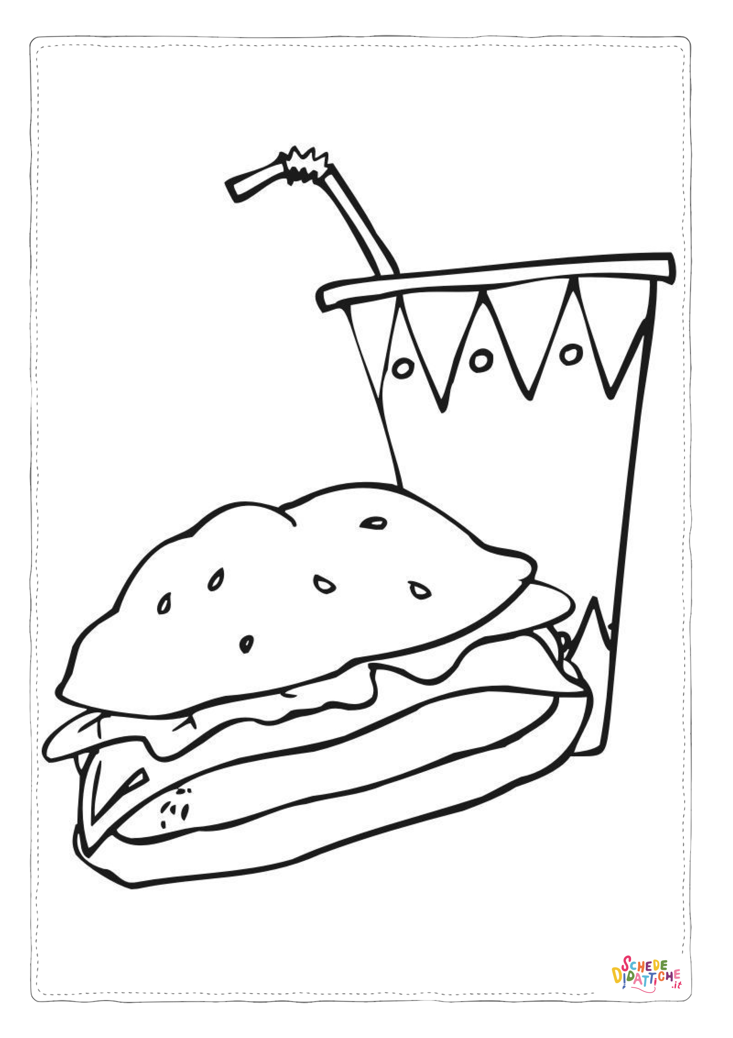 Disegno "Disegno di fast food da stampare e colorare 37" Disegno di fast food da stampare e colorare 37