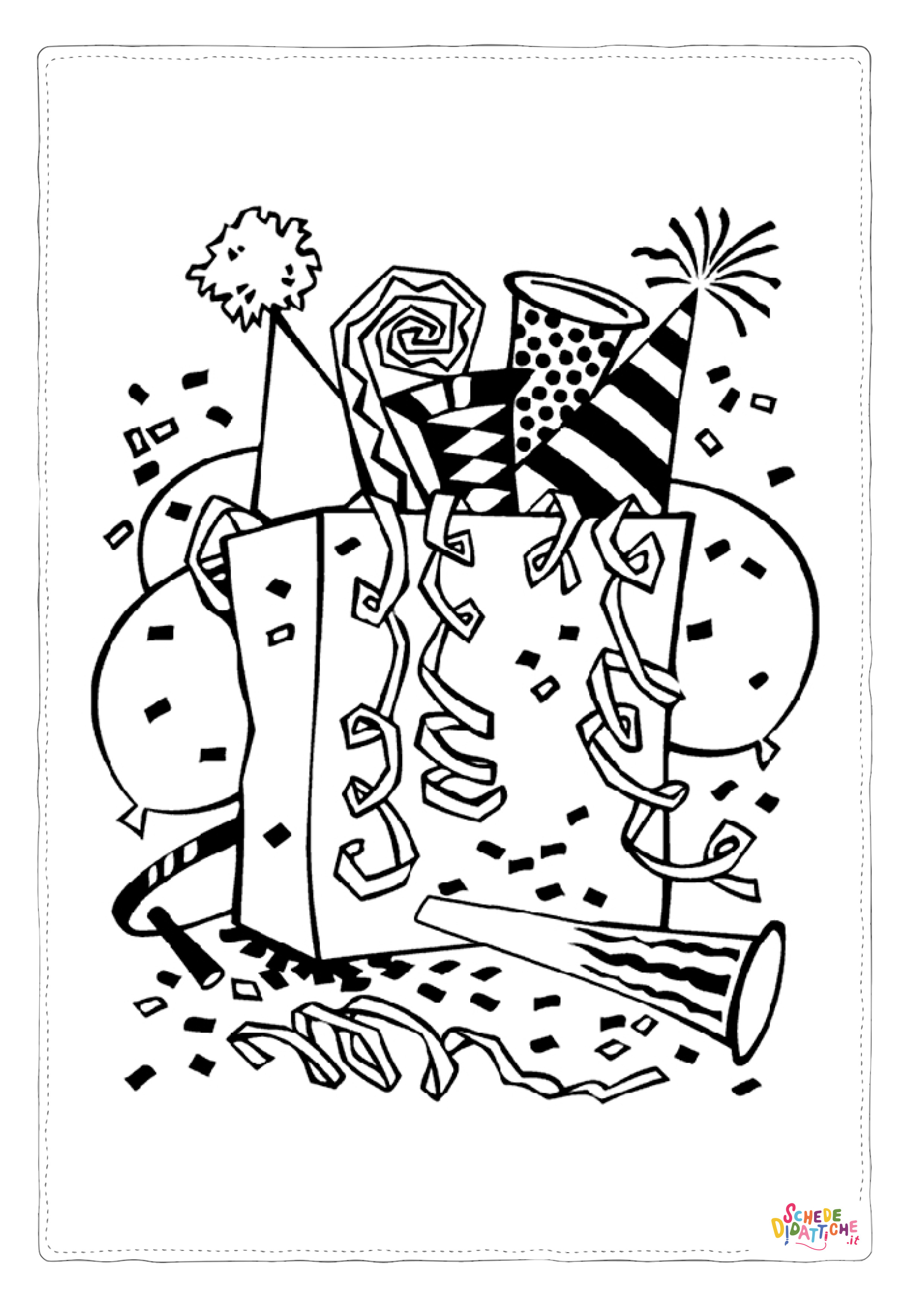 Disegno "Disegno di compleanno da stampare e colorare 55" Disegno di compleanno da stampare e colorare 55