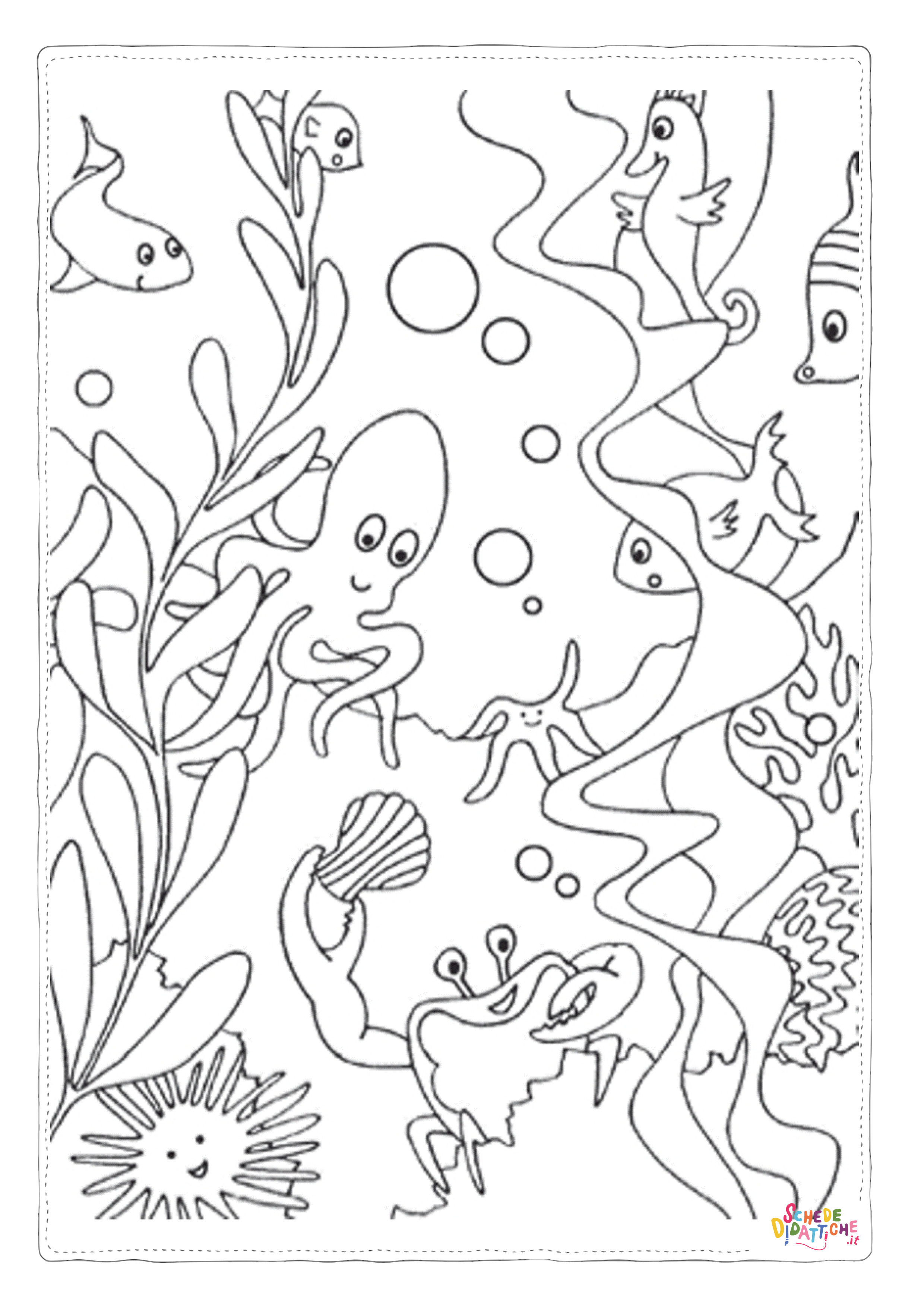Disegno di pesce da stampare e colorare 102