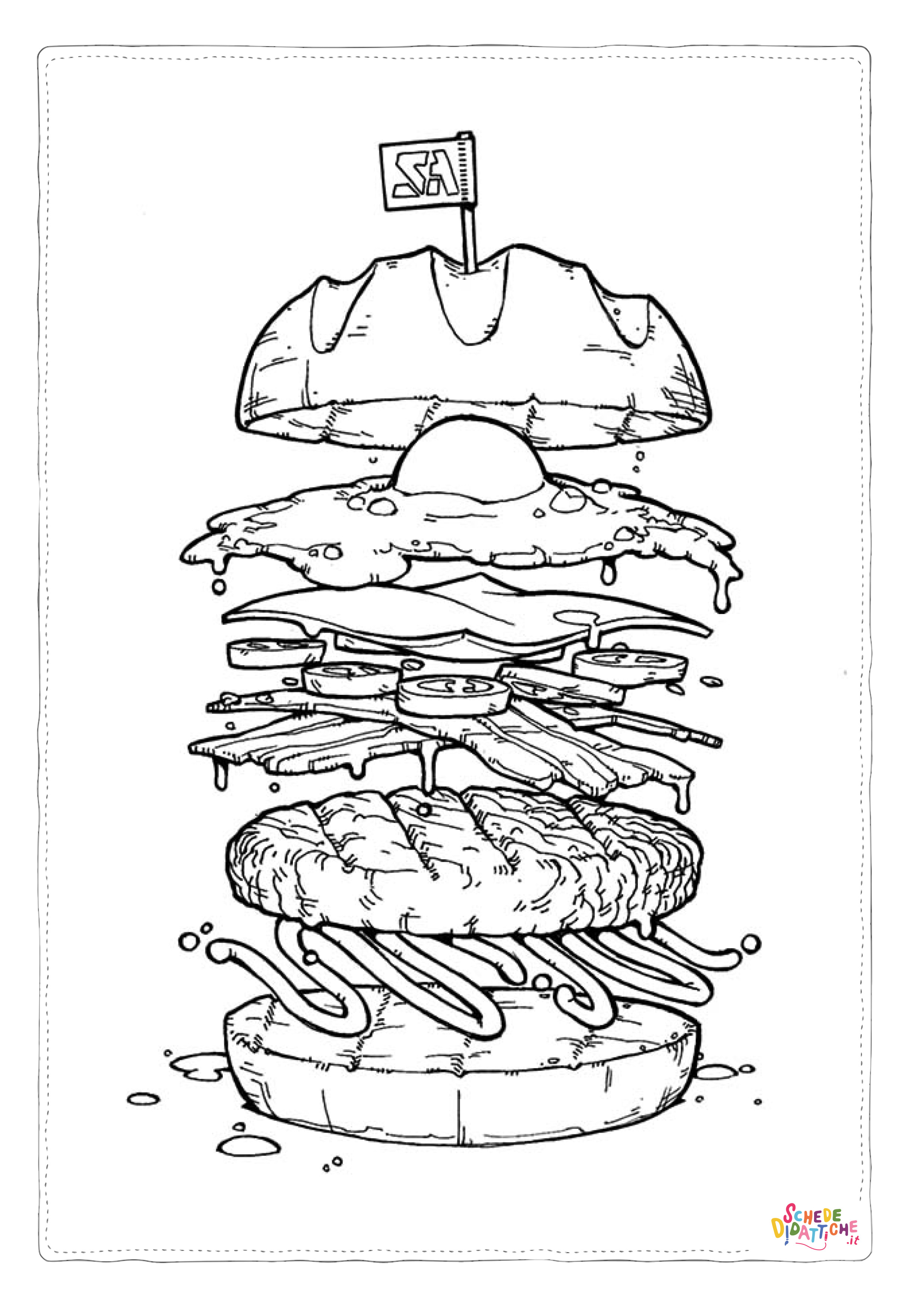 Disegno di fast food da stampare e colorare 27
