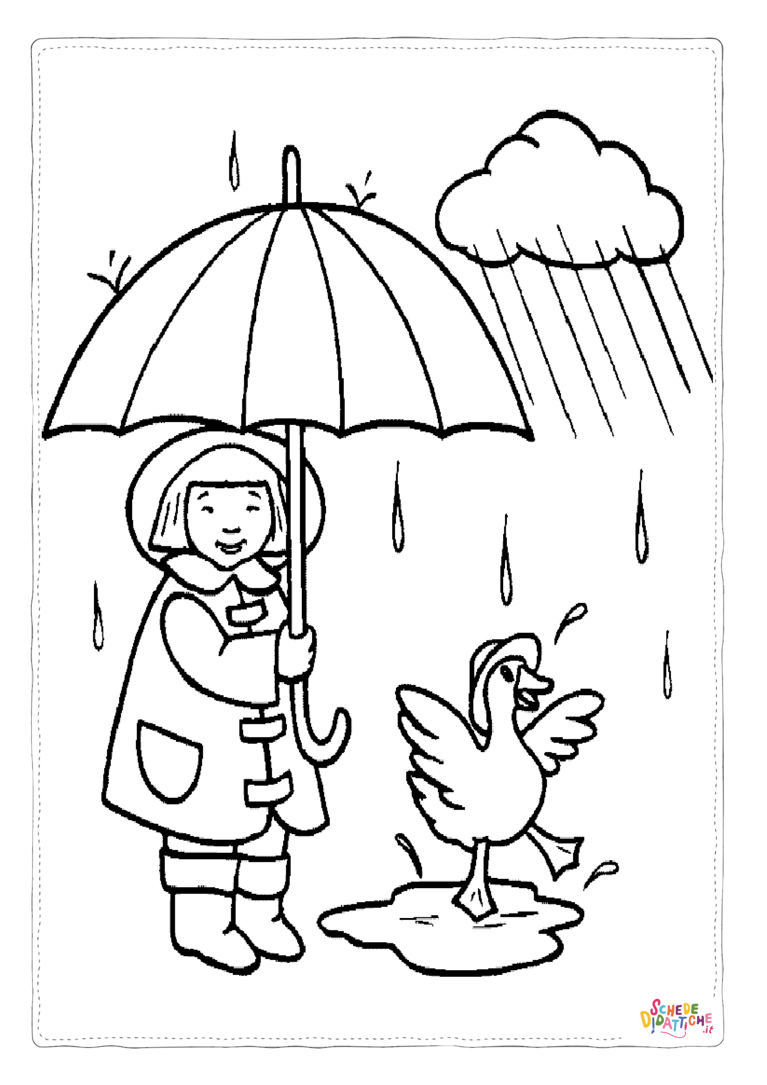 Disegno di pioggia da stampare e colorare 52