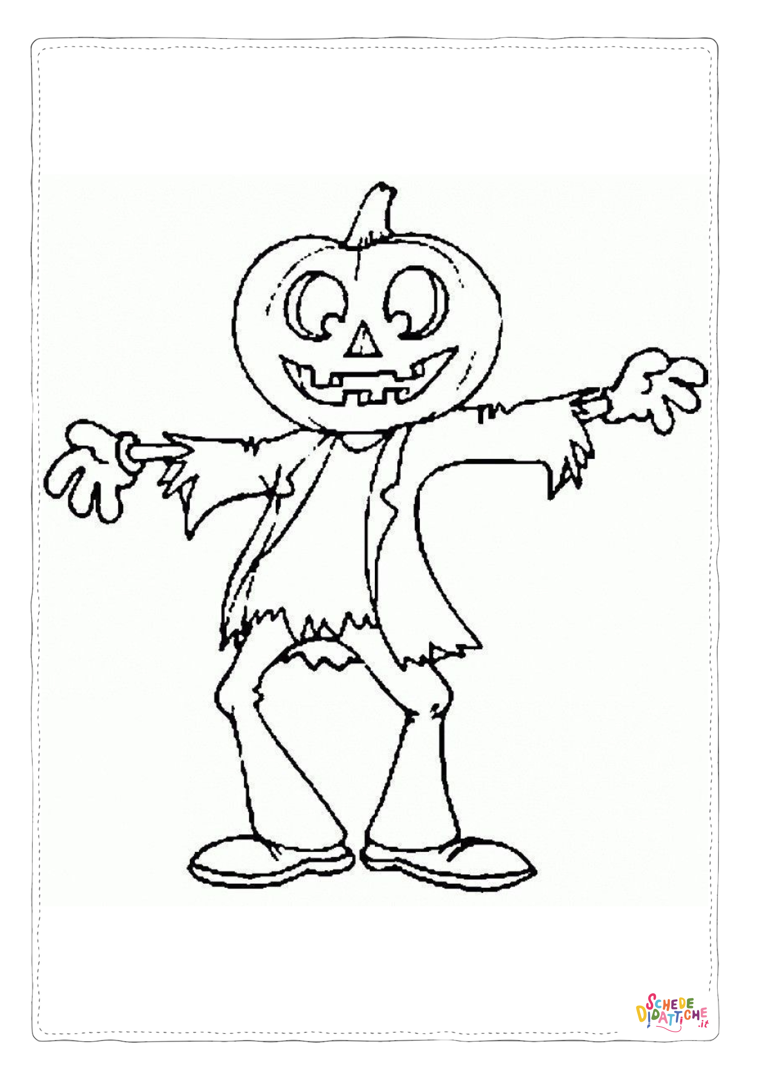 Disegno "Disegno di zucca di Halloween da stampare e colorare 7" Disegno di zucca di Halloween da stampare e colorare 7