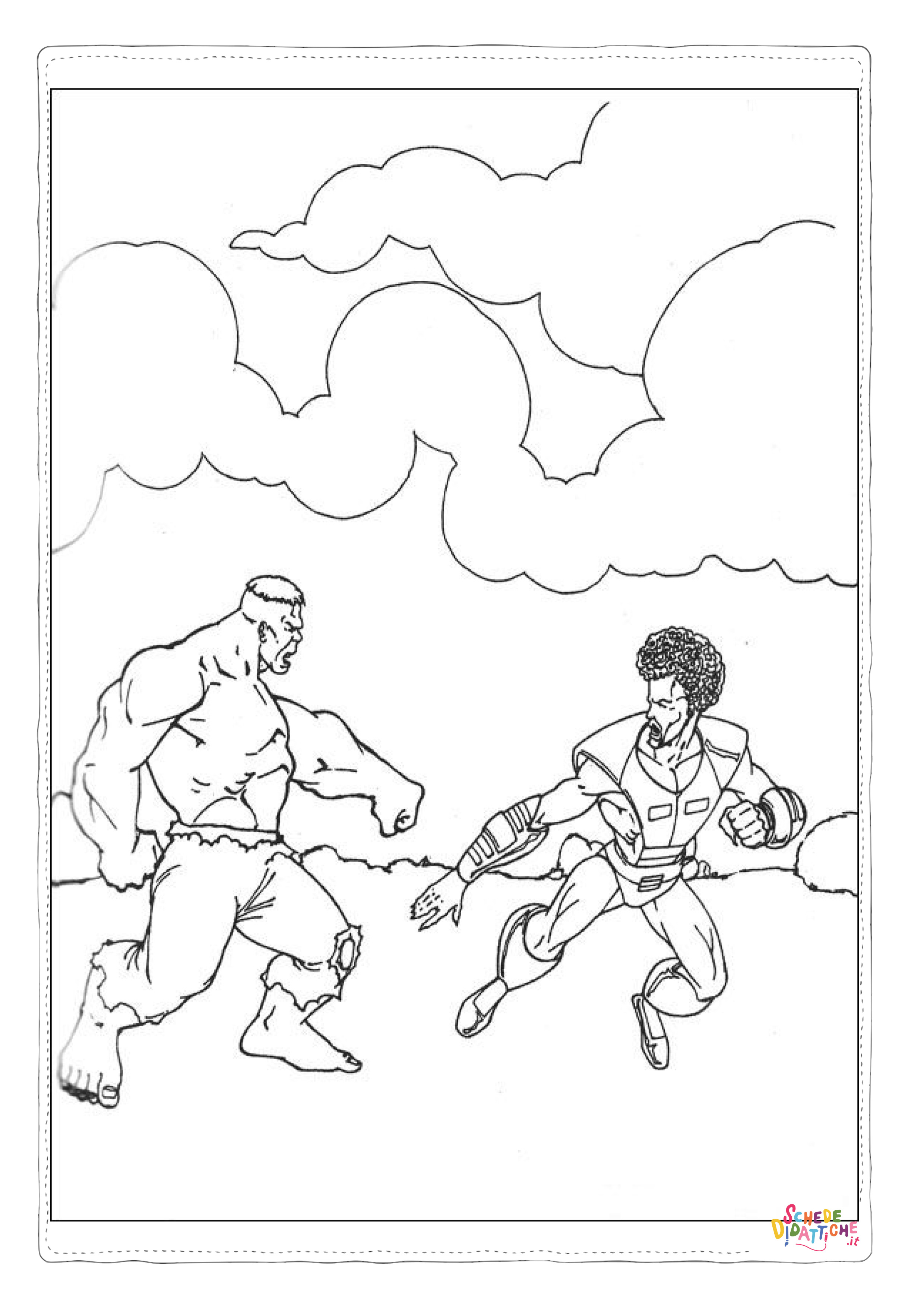 Disegno "Disegno di Hulk da stampare e colorare 29" Disegno di Hulk da stampare e colorare 29