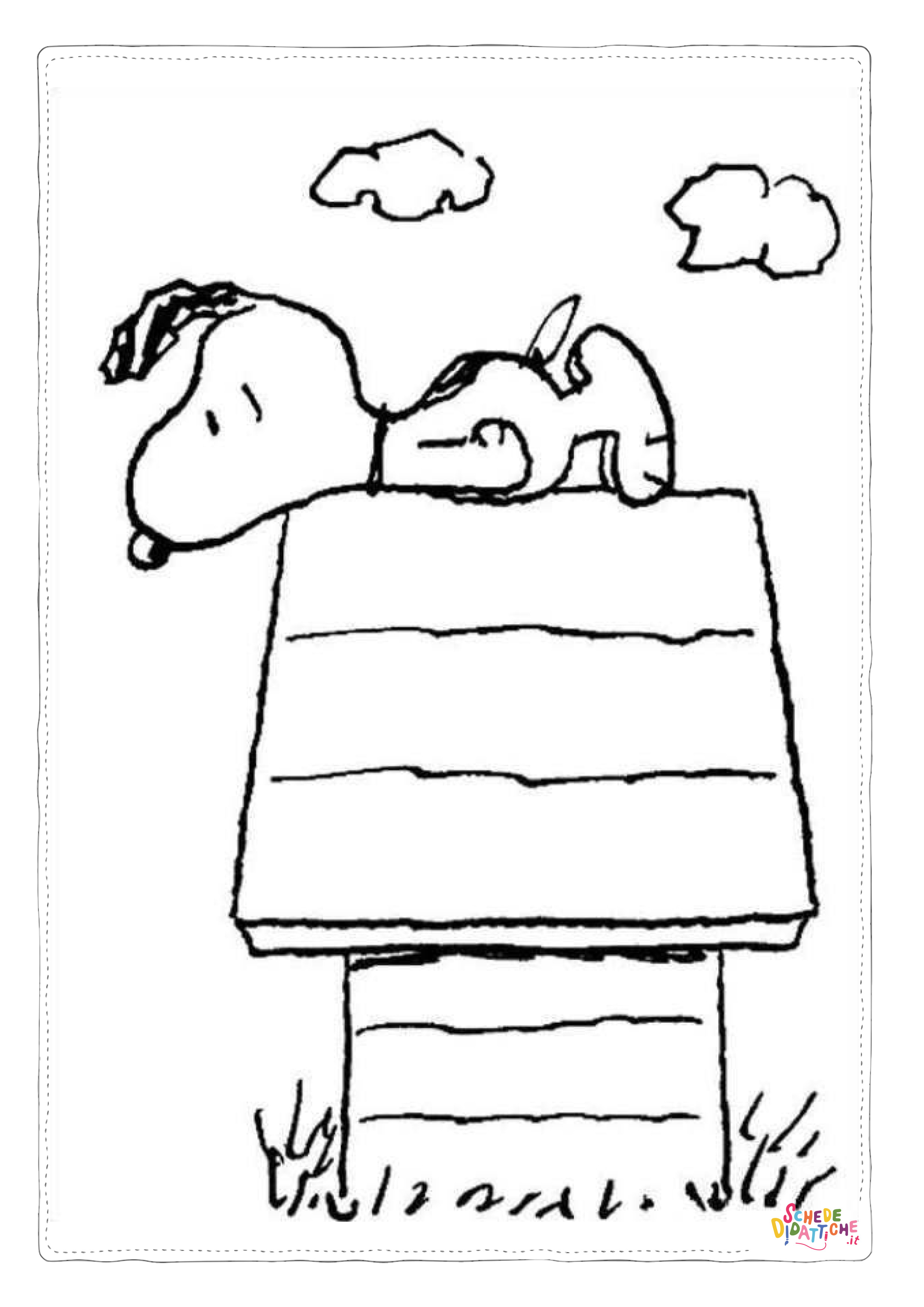Disegno di Snoopy da stampare e colorare 70