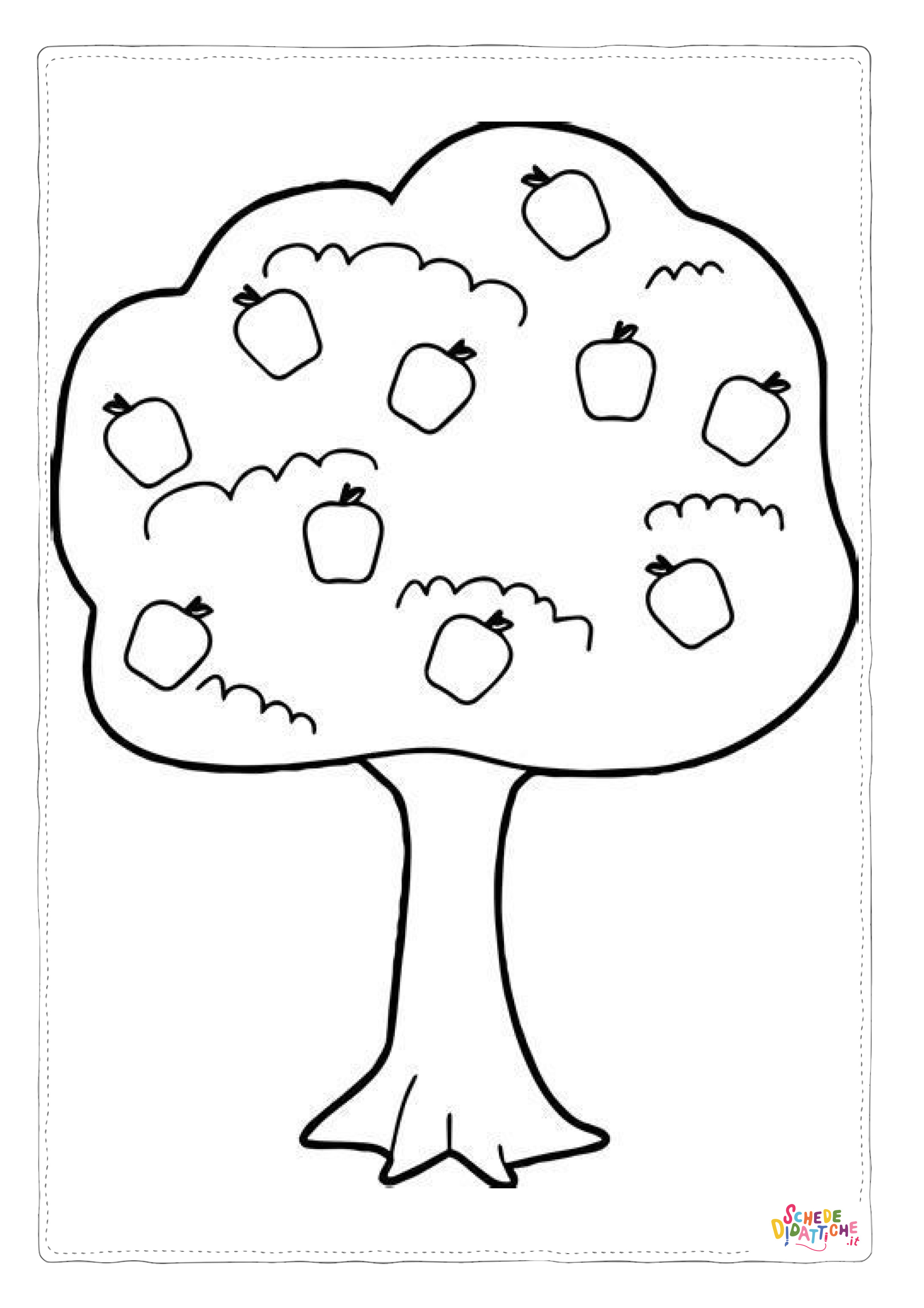 Disegno di albero da frutta da stampare e colorare 28