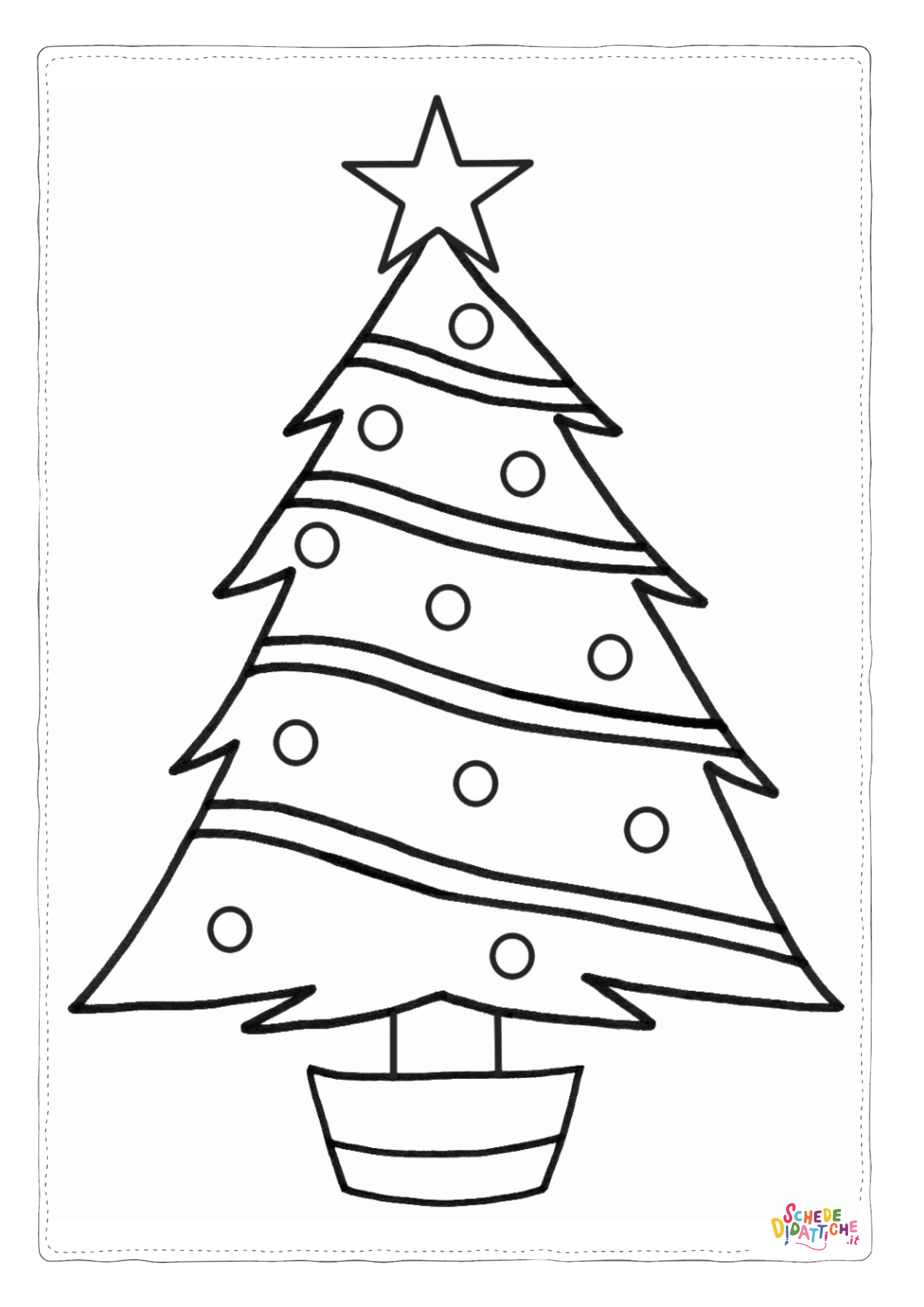 Disegno "Disegno di albero di Natale da stampare e colorare 80" Disegno di albero di Natale da stampare e colorare 80
