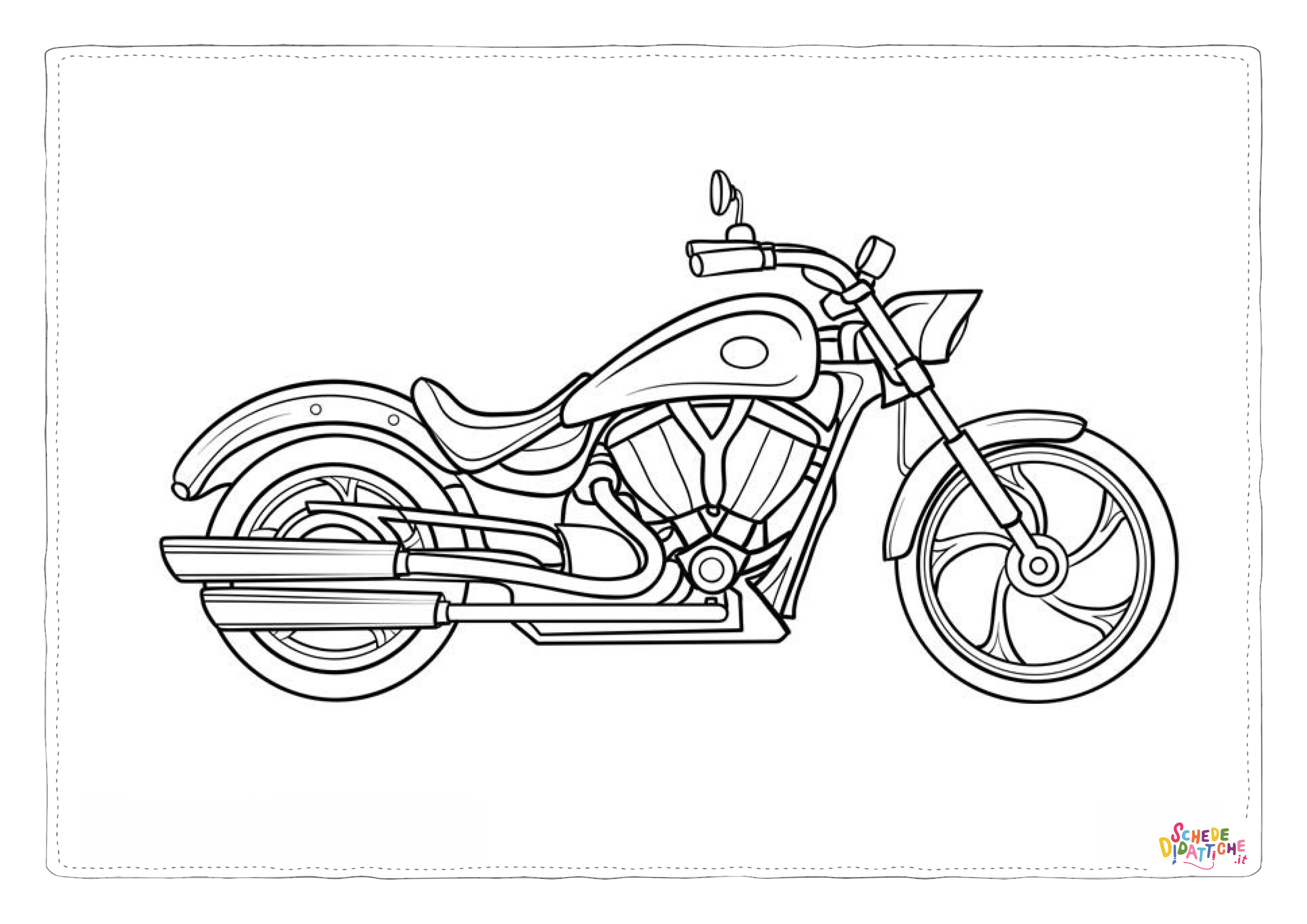 Disegno "Disegno di moto da stampare e colorare 36" Disegno di moto da stampare e colorare 36