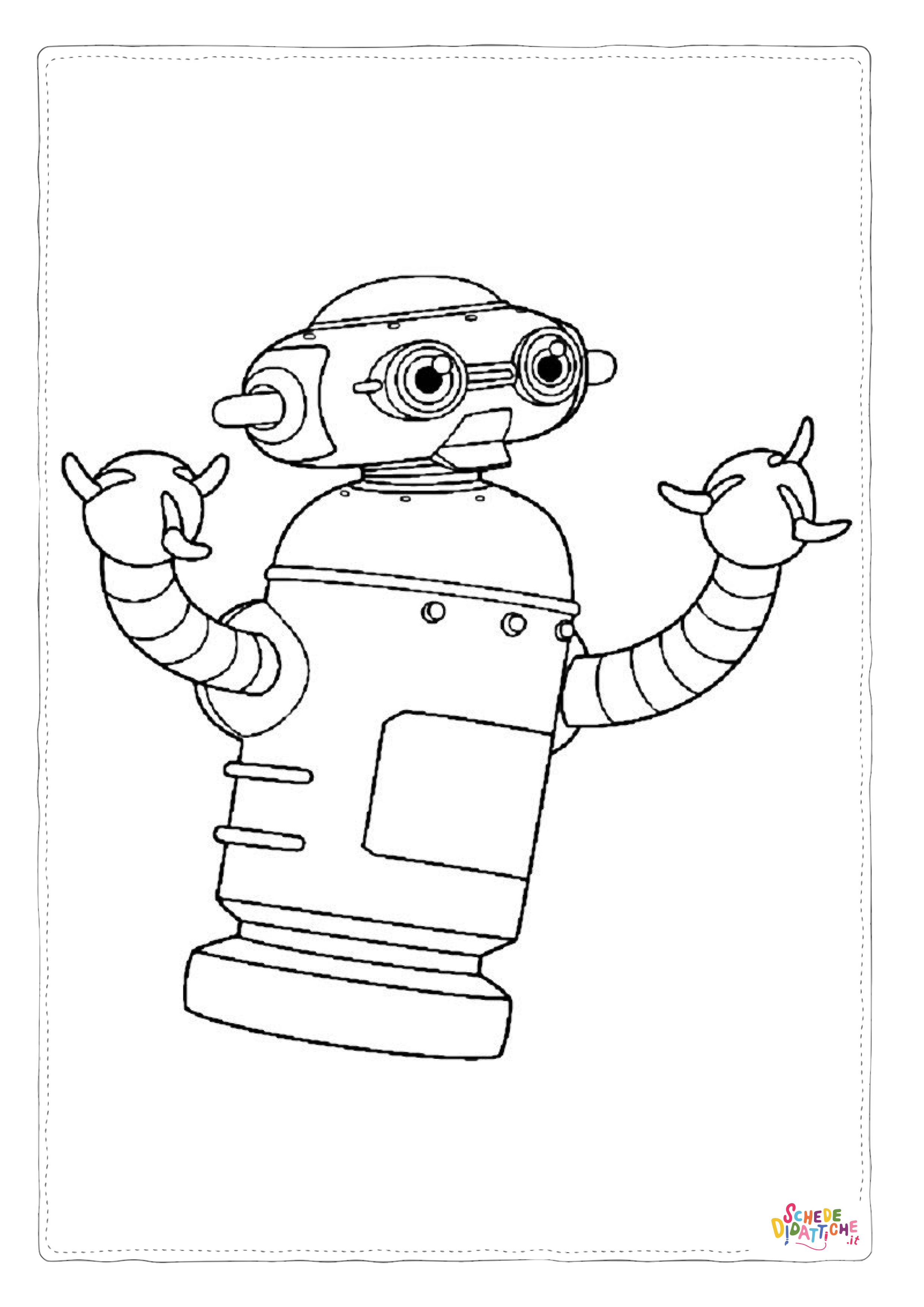 Disegno "Disegno di robot da stampare e colorare 4" Disegno di robot da stampare e colorare 4