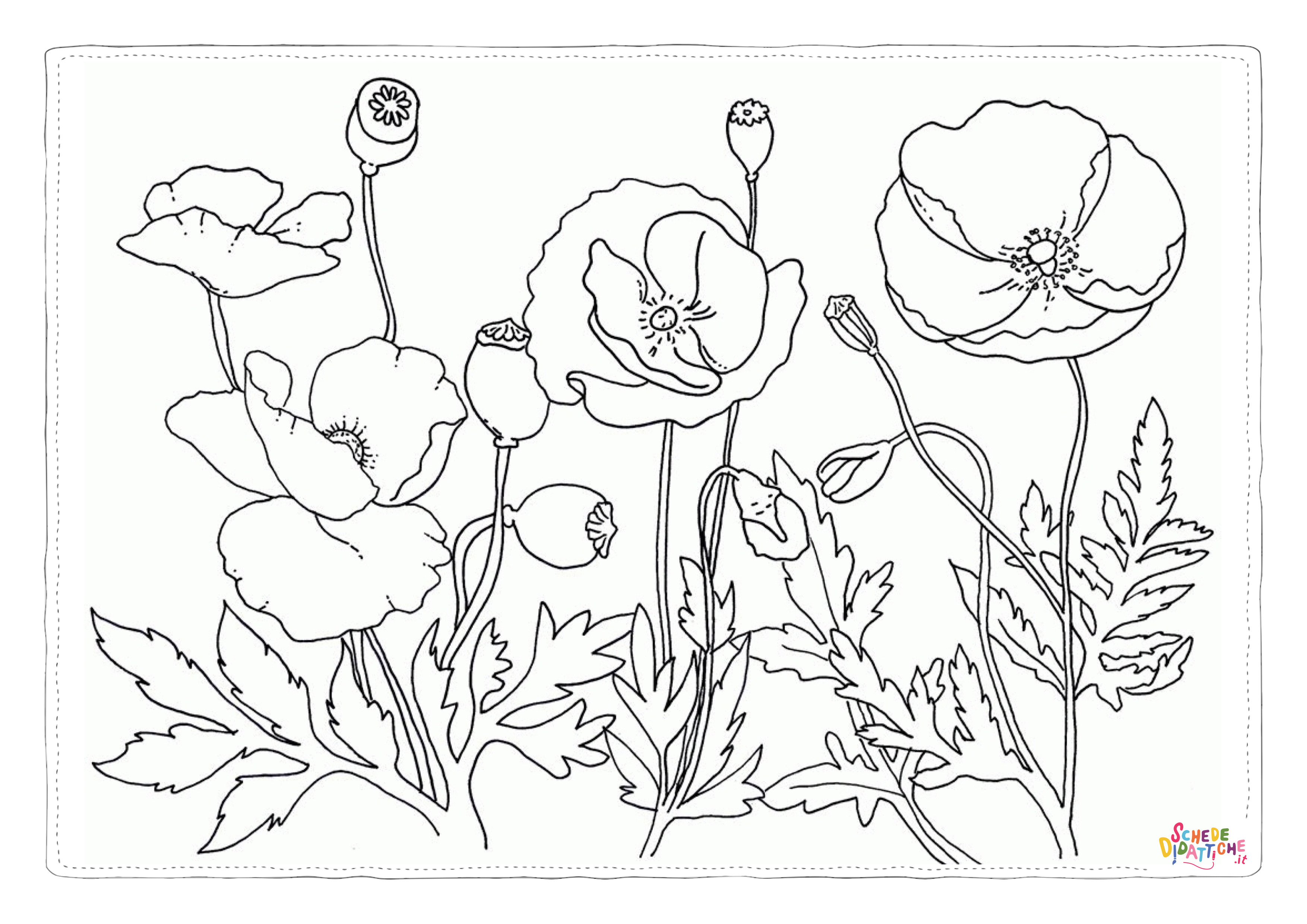 Disegno "Disegno di fiore da stampare e colorare 131" Disegno di fiore da stampare e colorare 131