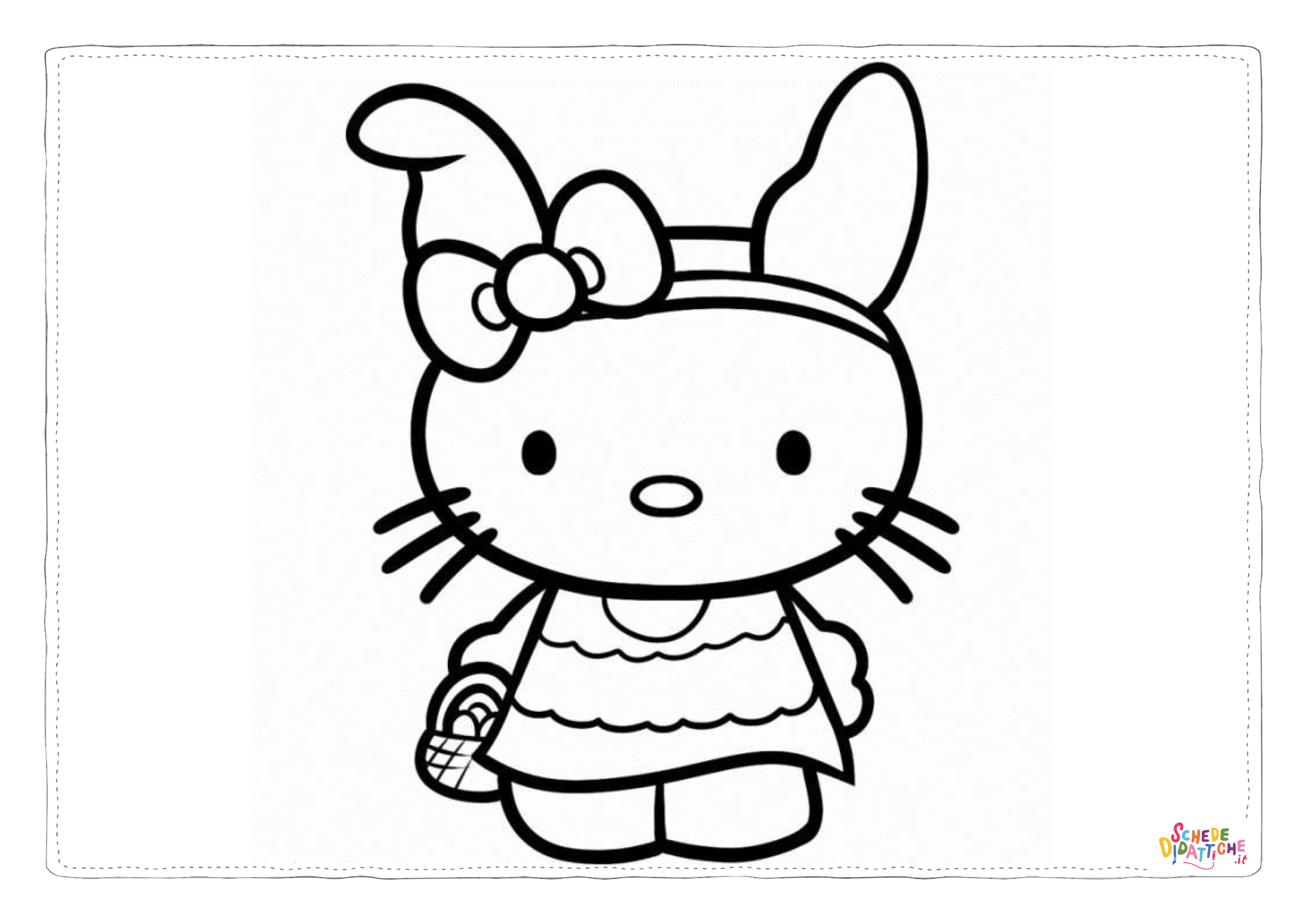 Disegno "Disegno di Hello Kitty da stampare e colorare 193" Disegno di Hello Kitty da stampare e colorare 193