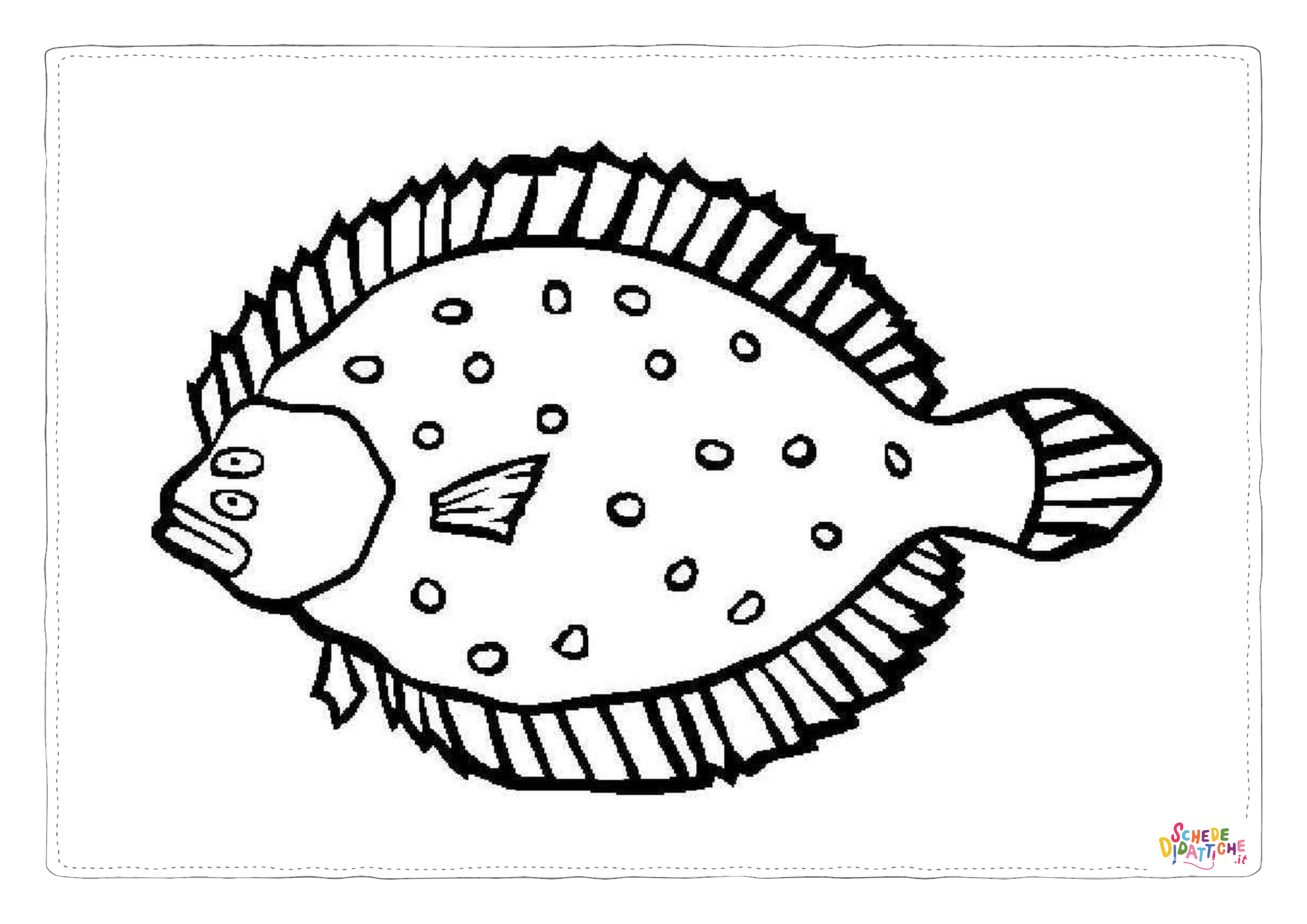 Disegno "Disegno di pesce da stampare e colorare 181" Disegno di pesce da stampare e colorare 181
