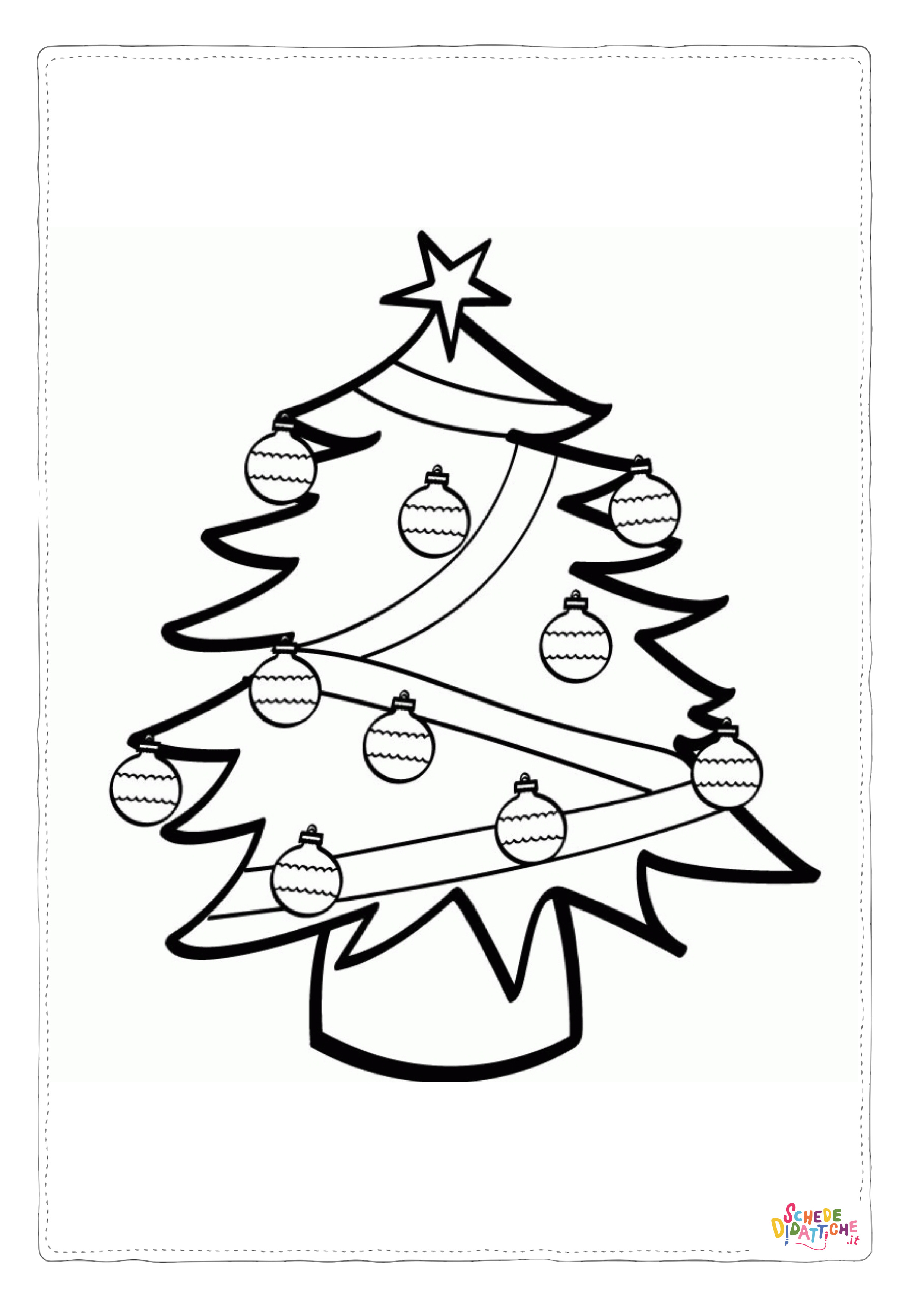 Disegno "Disegno di albero di Natale da stampare e colorare 105" Disegno di albero di Natale da stampare e colorare 105