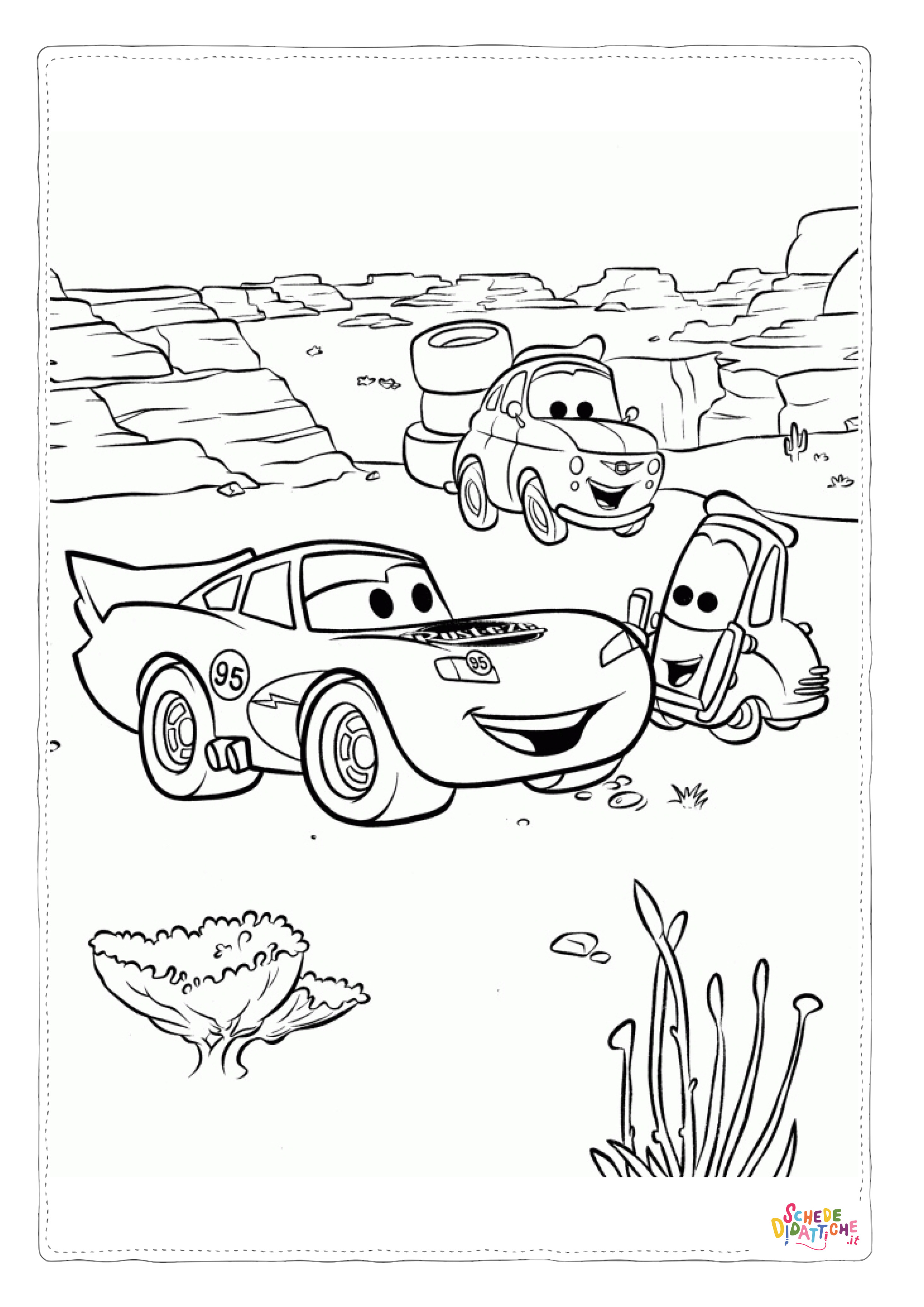 Disegno di Cars da stampare e colorare 229