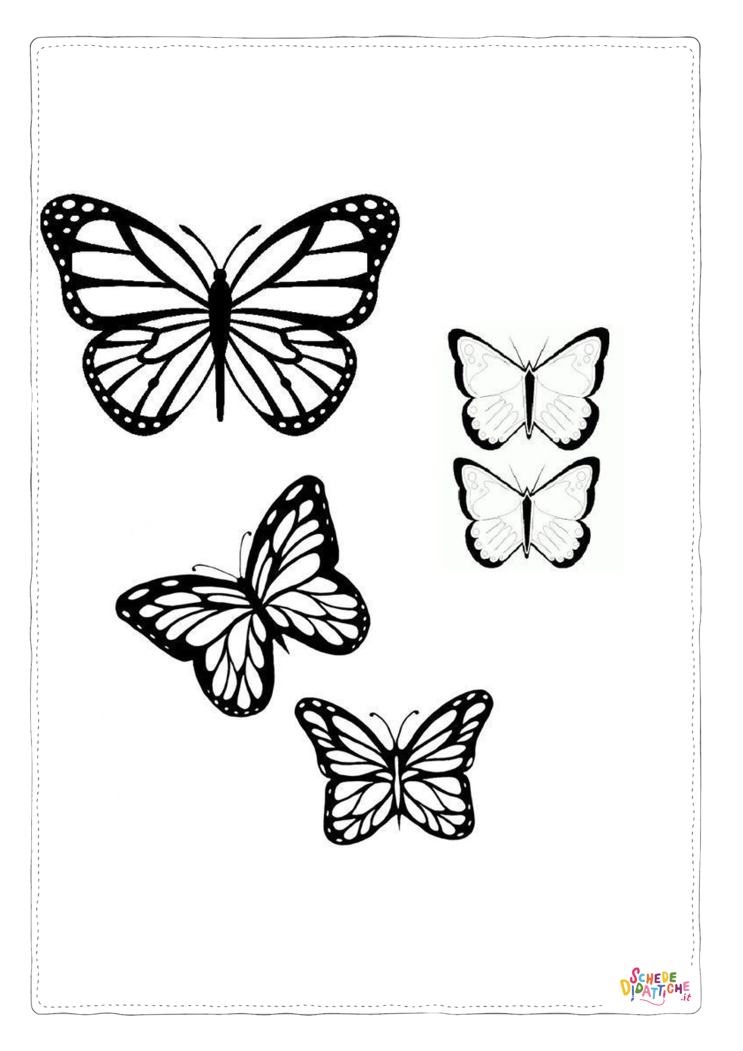 Disegno "Disegno di farfalla da stampare e colorare 76" Disegno di farfalla da stampare e colorare 76