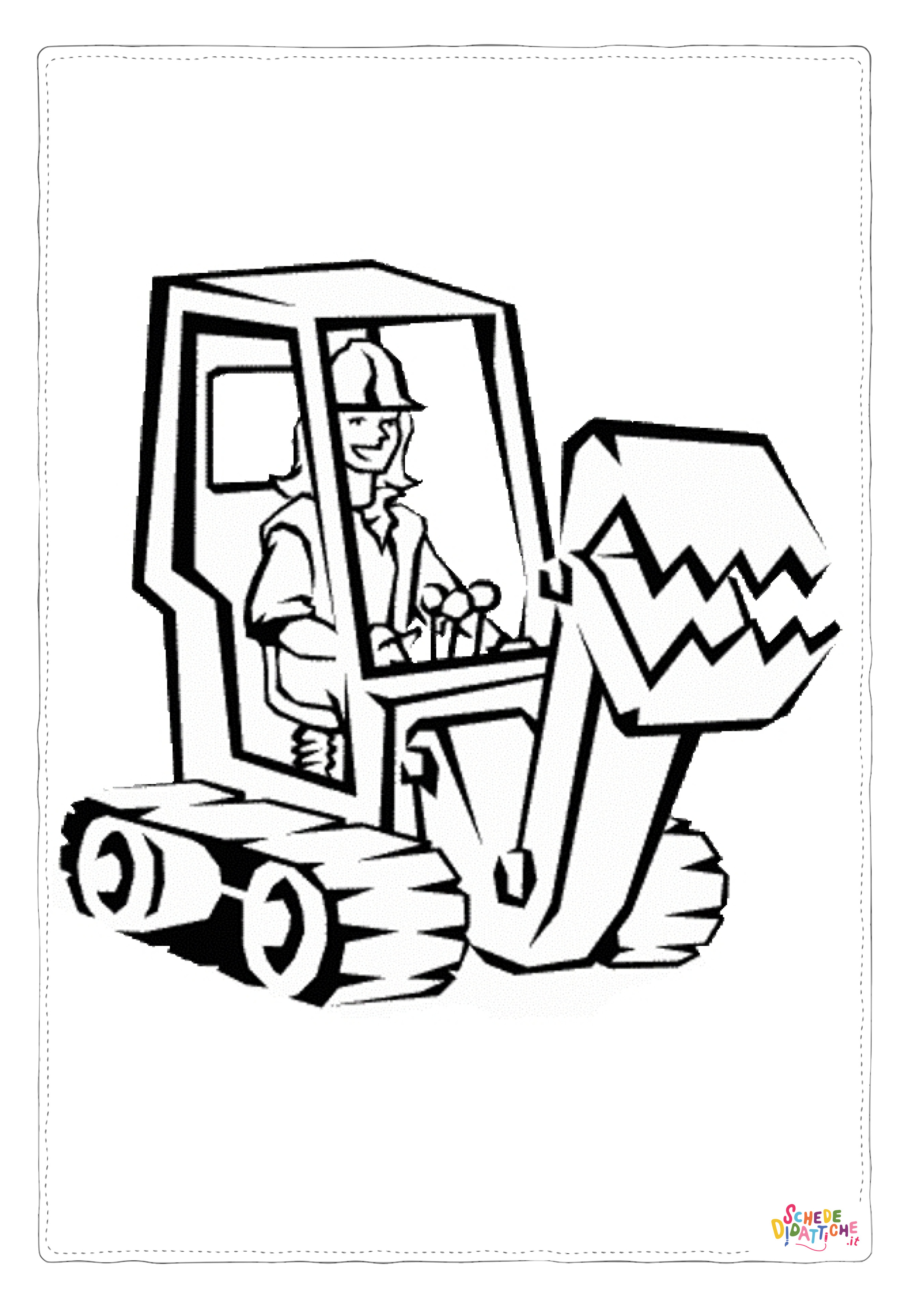 Disegno "Disegno di mezzo da lavoro da stampare e colorare 37" Disegno di mezzo da lavoro da stampare e colorare 37