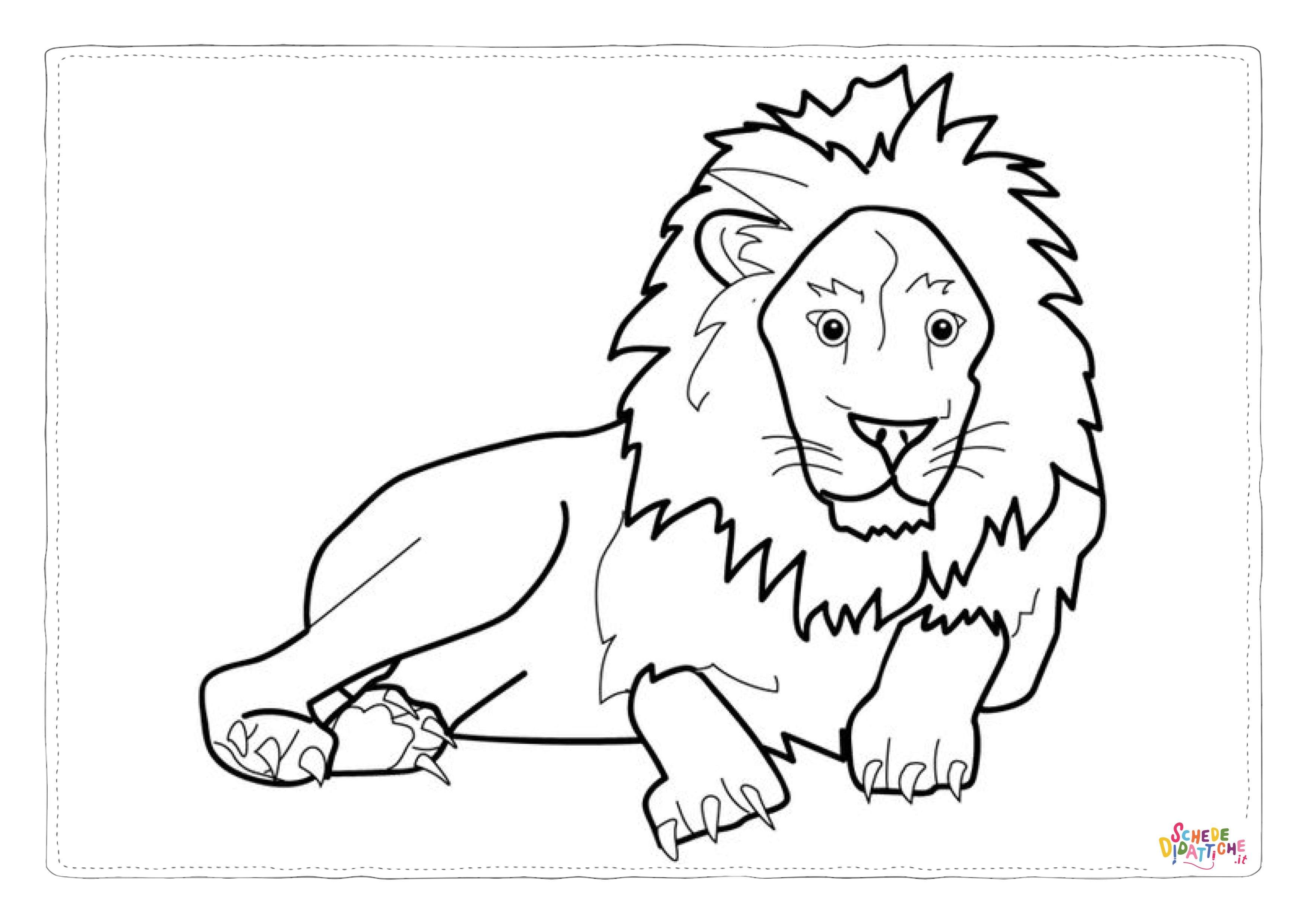 Disegno "Disegno di leone da stampare e colorare 35" Disegno di leone da stampare e colorare 35