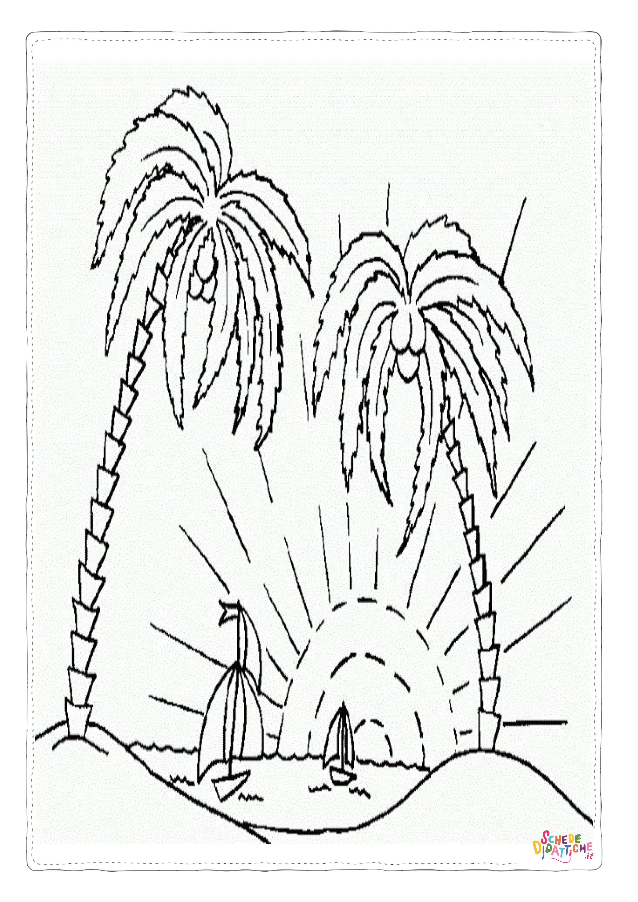 Disegno di paesaggio da stampare e colorare 18