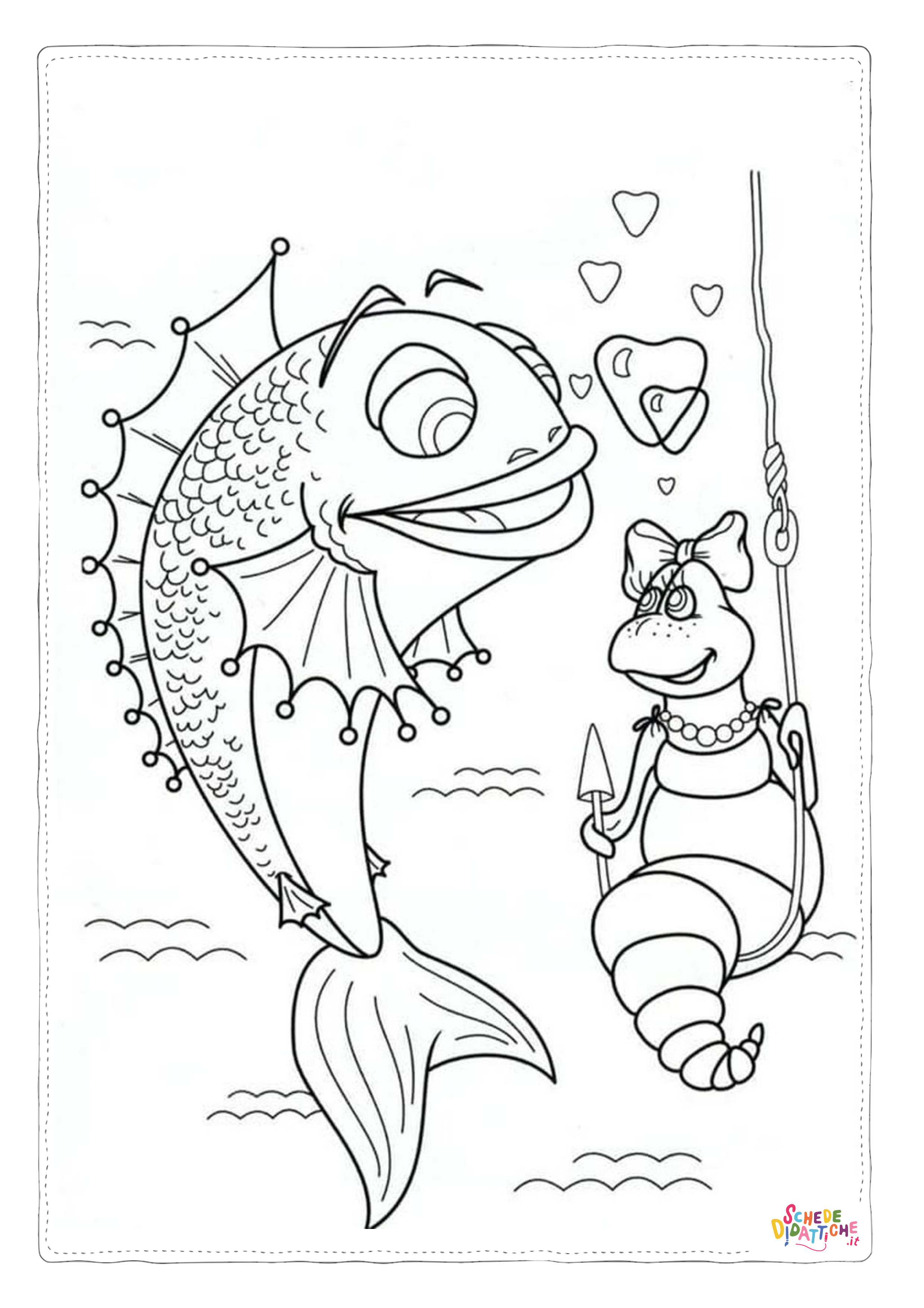 Disegno "Disegno di pesce da stampare e colorare 178" Disegno di pesce da stampare e colorare 178