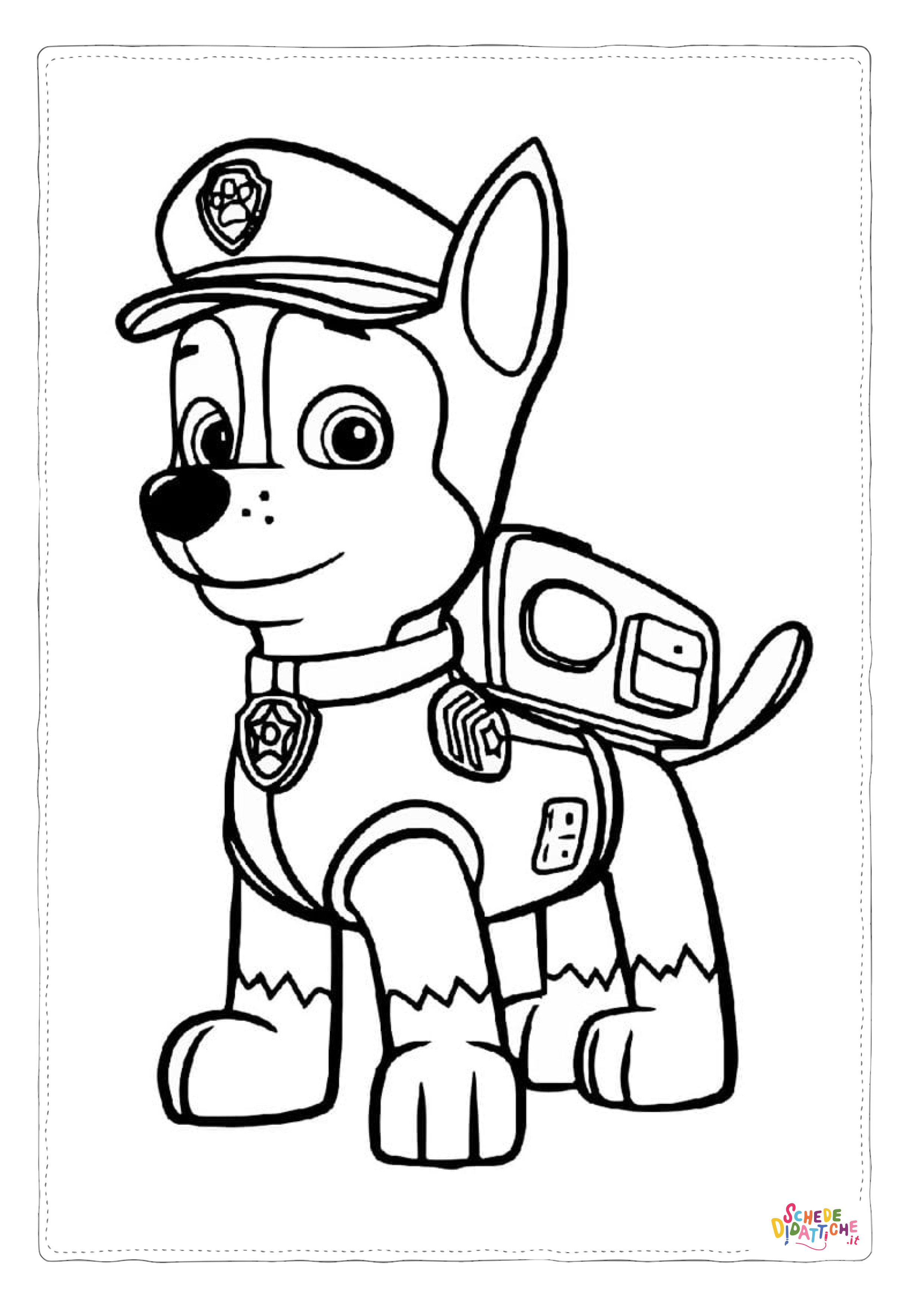 Disegno di Paw Patrol - Cane pompiere da stampare e colorare 16