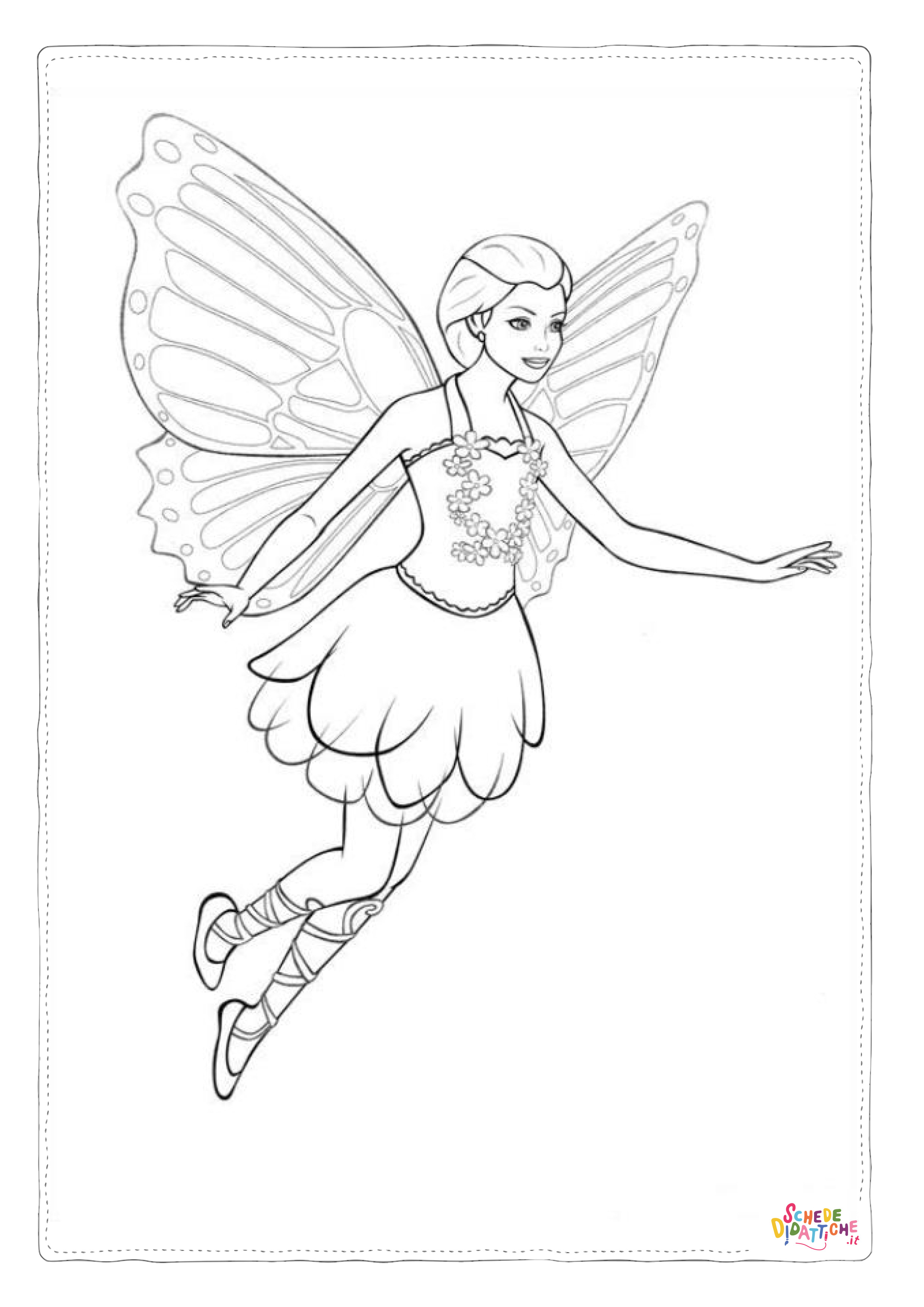 Disegno "Disegno di Barbie Fatina da stampare e colorare 1" Disegno di Barbie Fatina da stampare e colorare 1