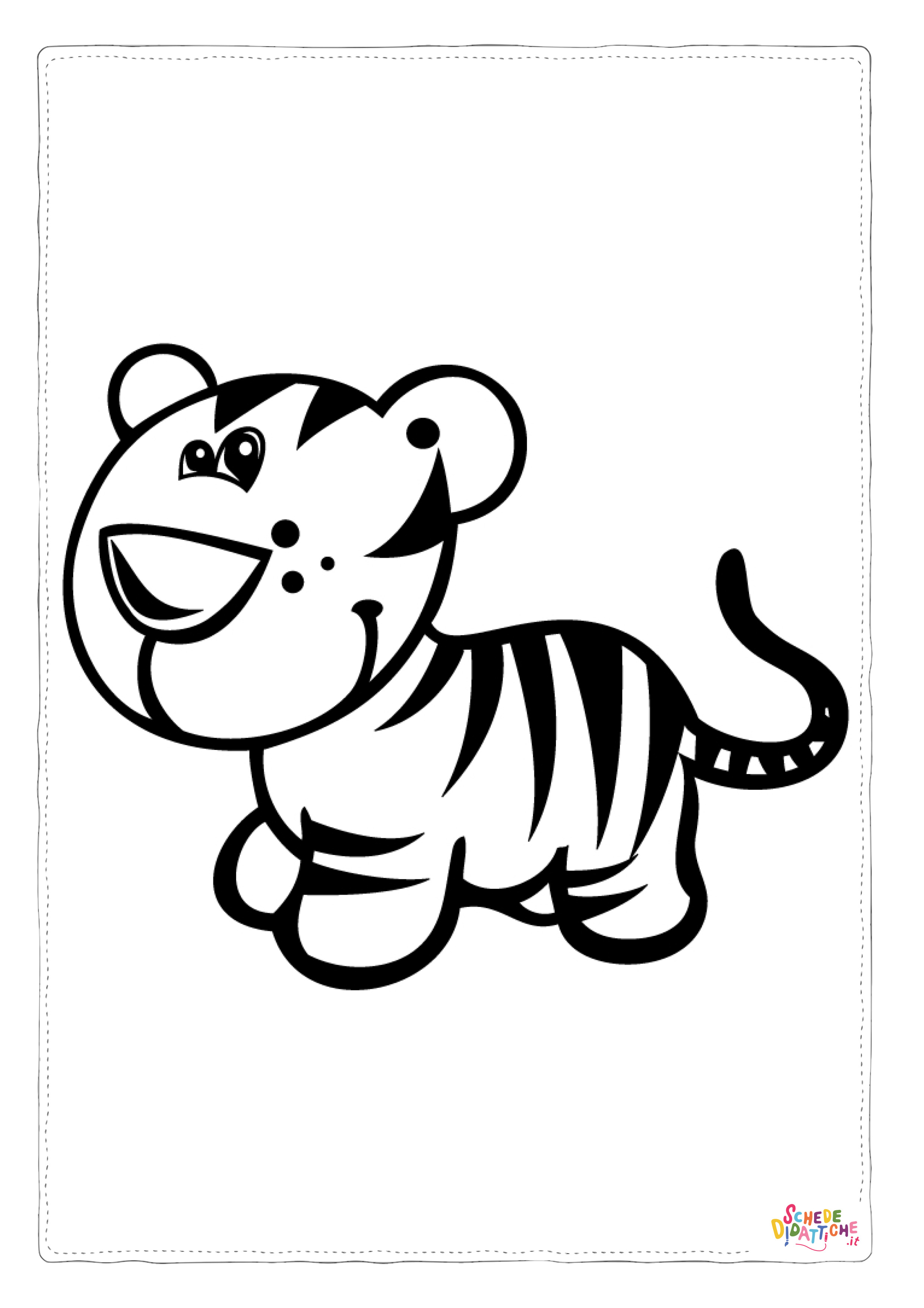 Disegno "Disegno di tigre da stampare e colorare 4" Disegno di tigre da stampare e colorare 4