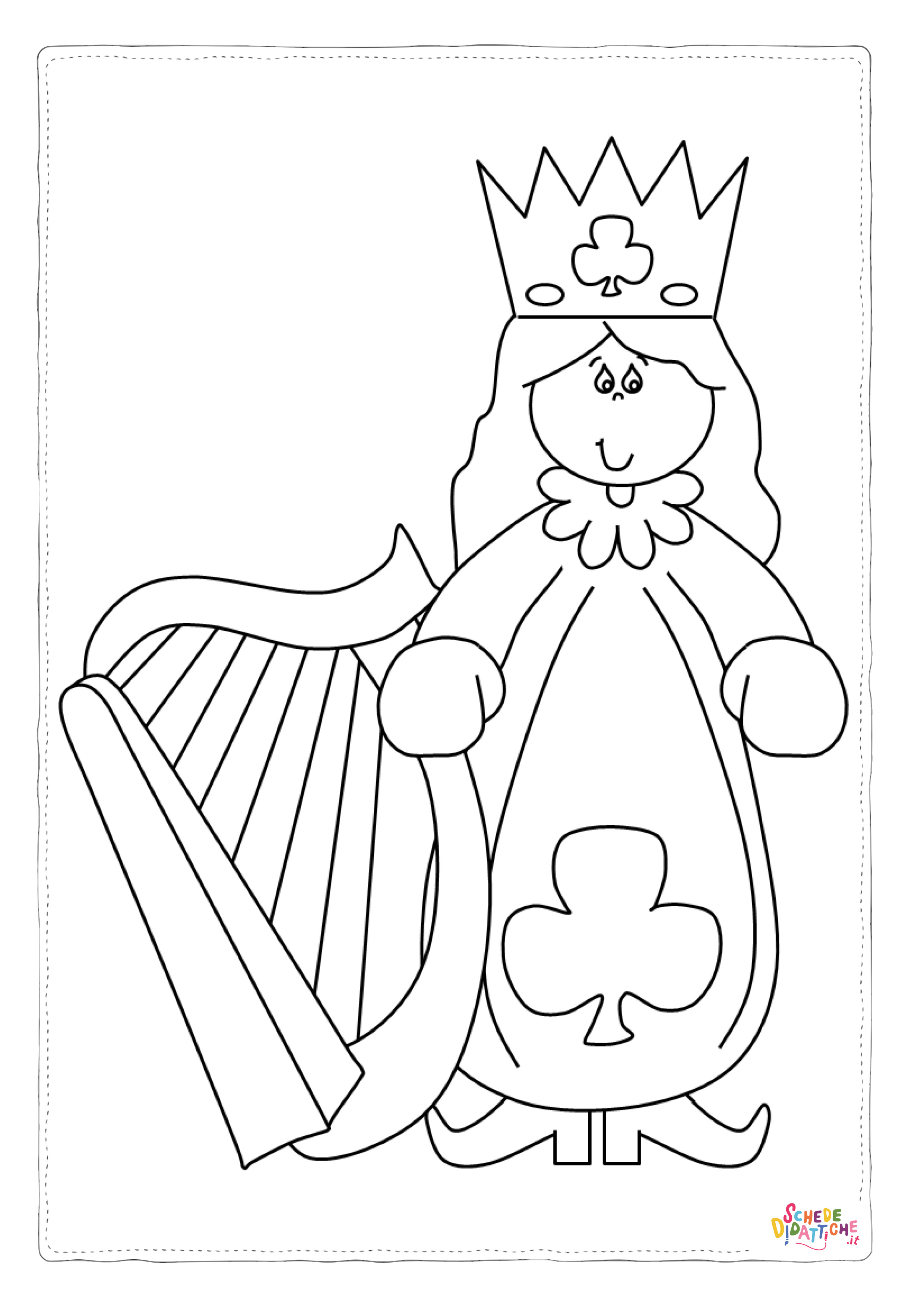 Disegno "Disegno di principessa da stampare e colorare 19" Disegno di principessa da stampare e colorare 19