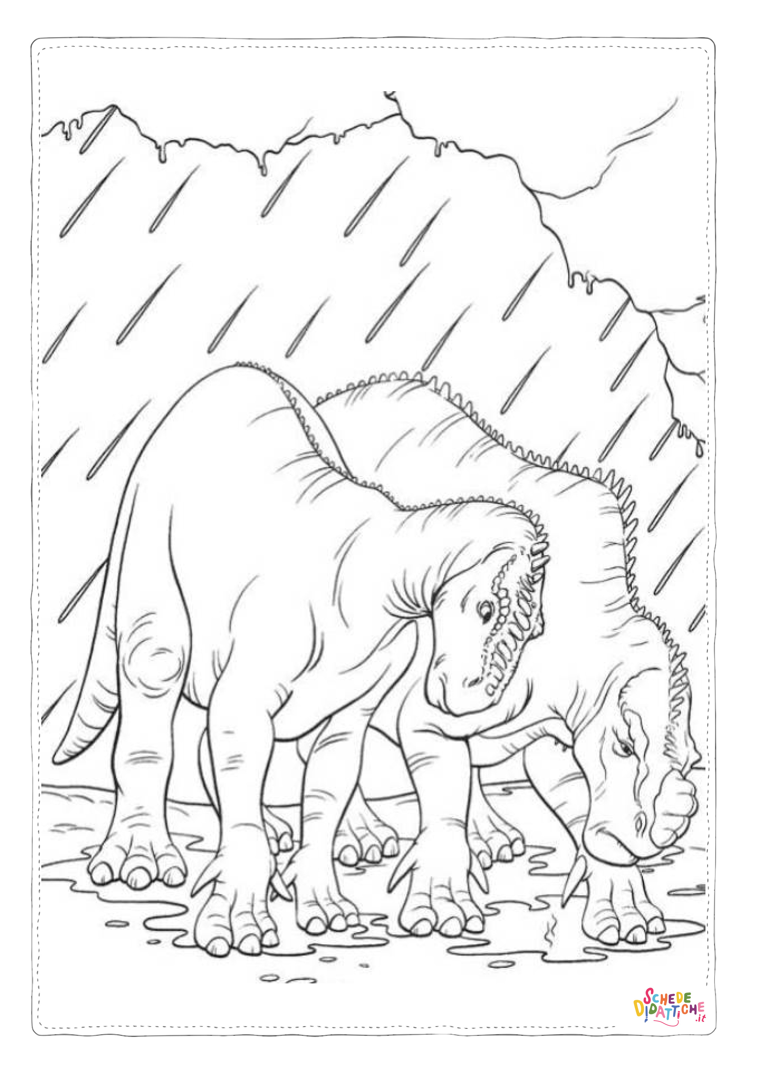 Disegno di Tirannosauro da stampare e colorare 9