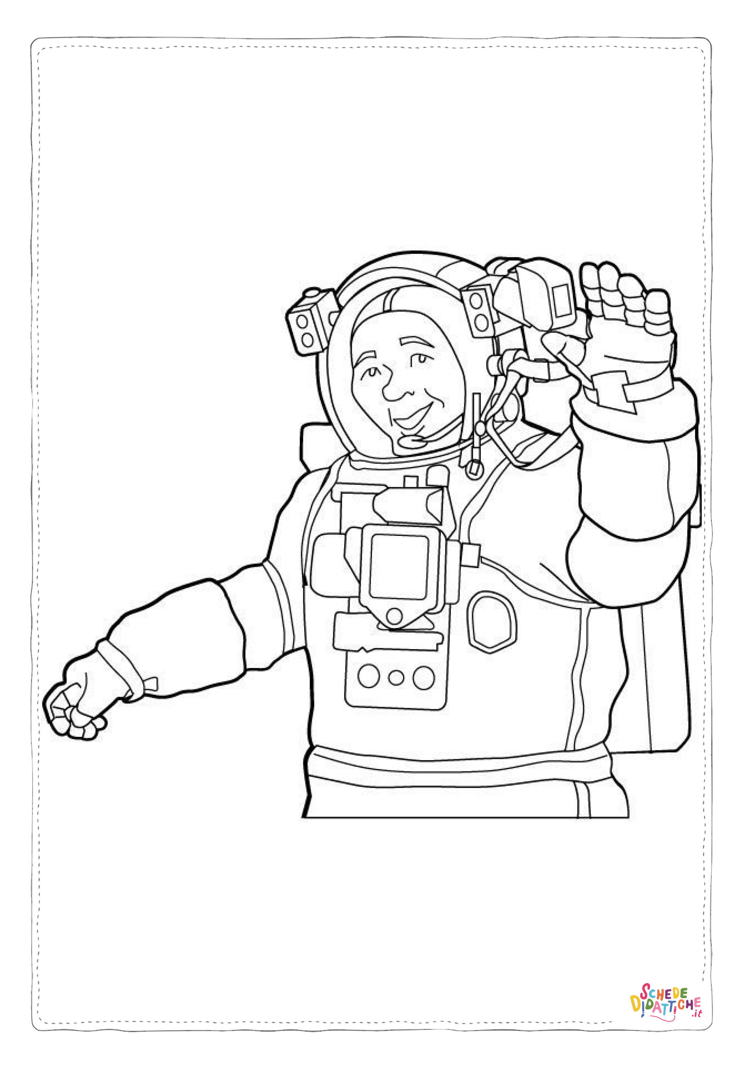 Disegno "Disegno di astronauta da stampare e colorare 26" Disegno di astronauta da stampare e colorare 26