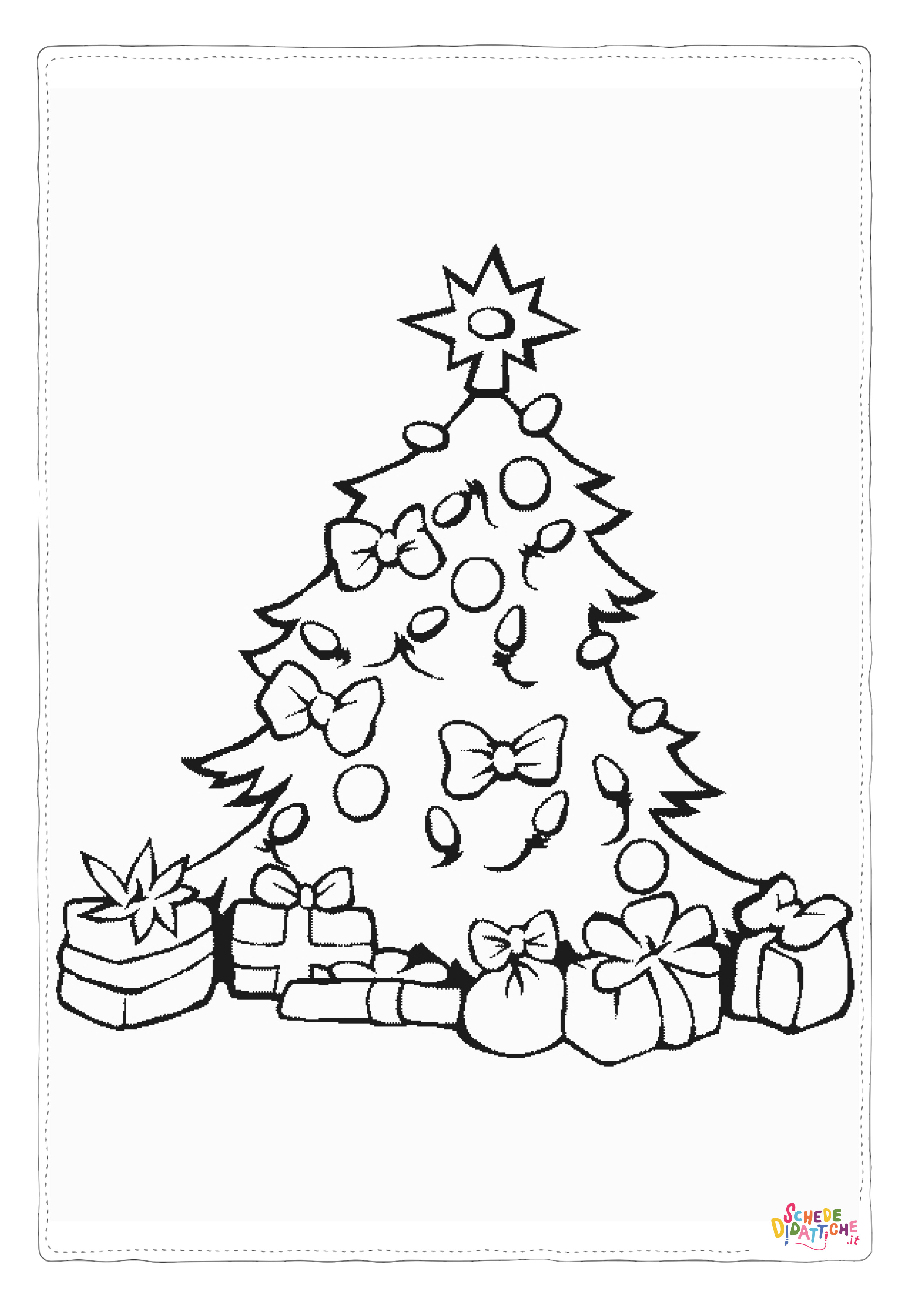 Disegno "Disegno di albero di Natale da stampare e colorare 2" Disegno di albero di Natale da stampare e colorare 2